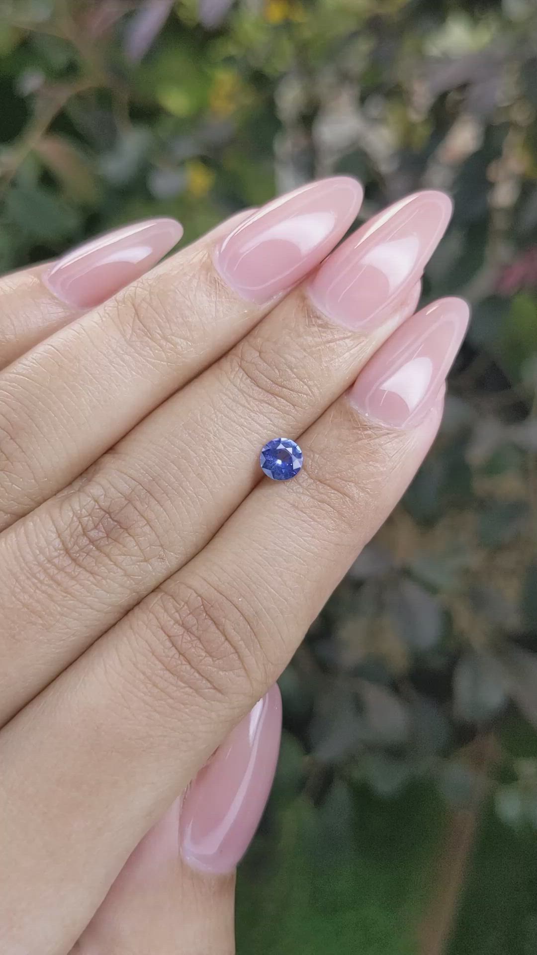 0.44 Ct. Blue Sapphire from Ceylon (Sri Lanka) Size Video