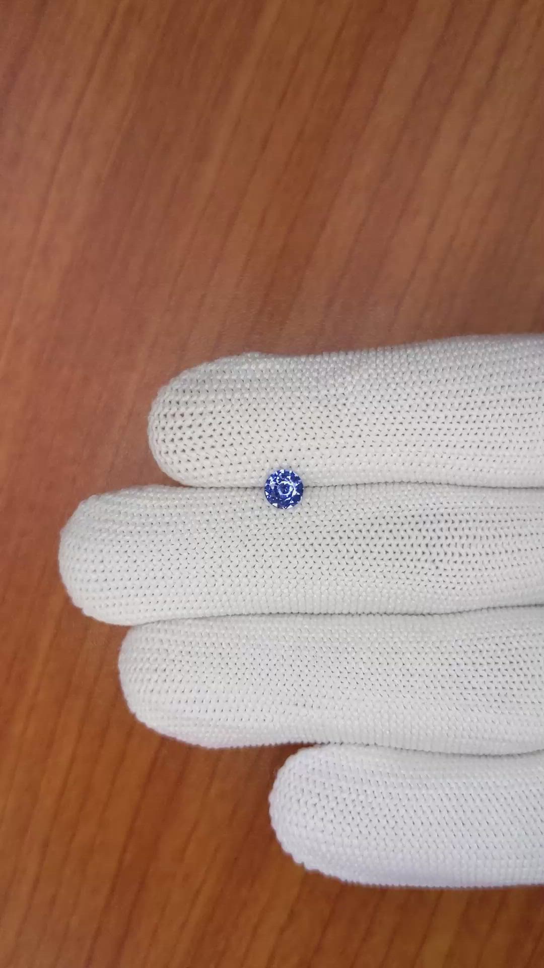 0.44 Ct. Blue Sapphire from Ceylon (Sri Lanka) Size Video