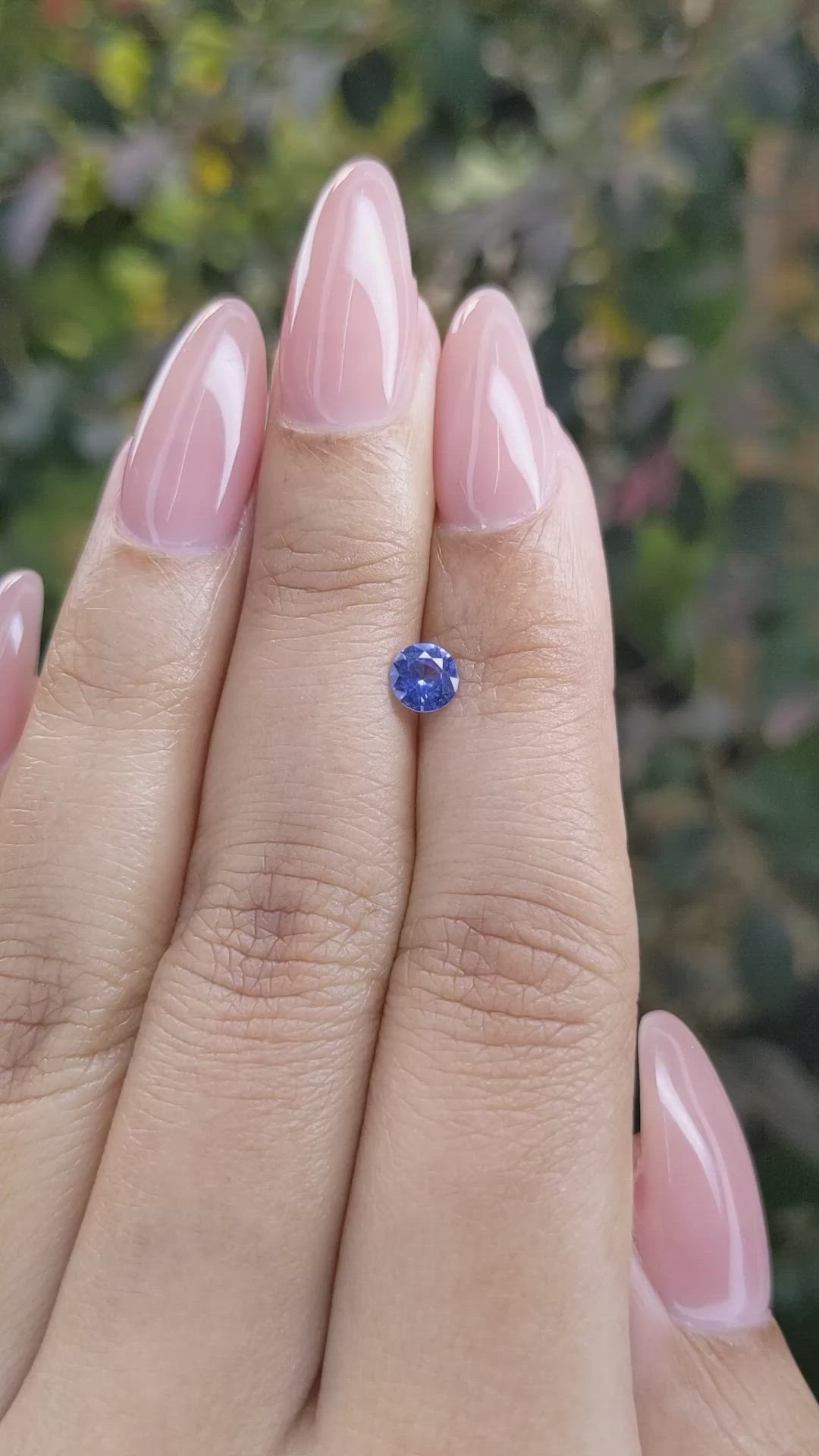 0.44 Ct. Blue Sapphire from Ceylon (Sri Lanka) Size Video