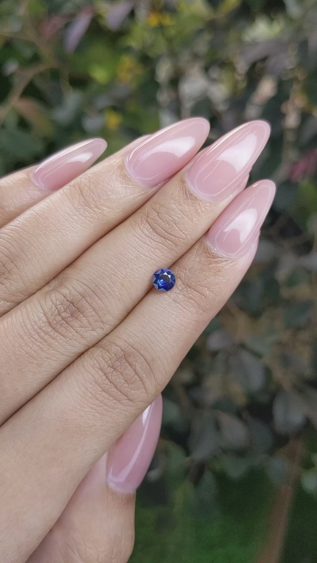 0.38 Ct. Blue Sapphire from Ceylon (Sri Lanka) Size Video