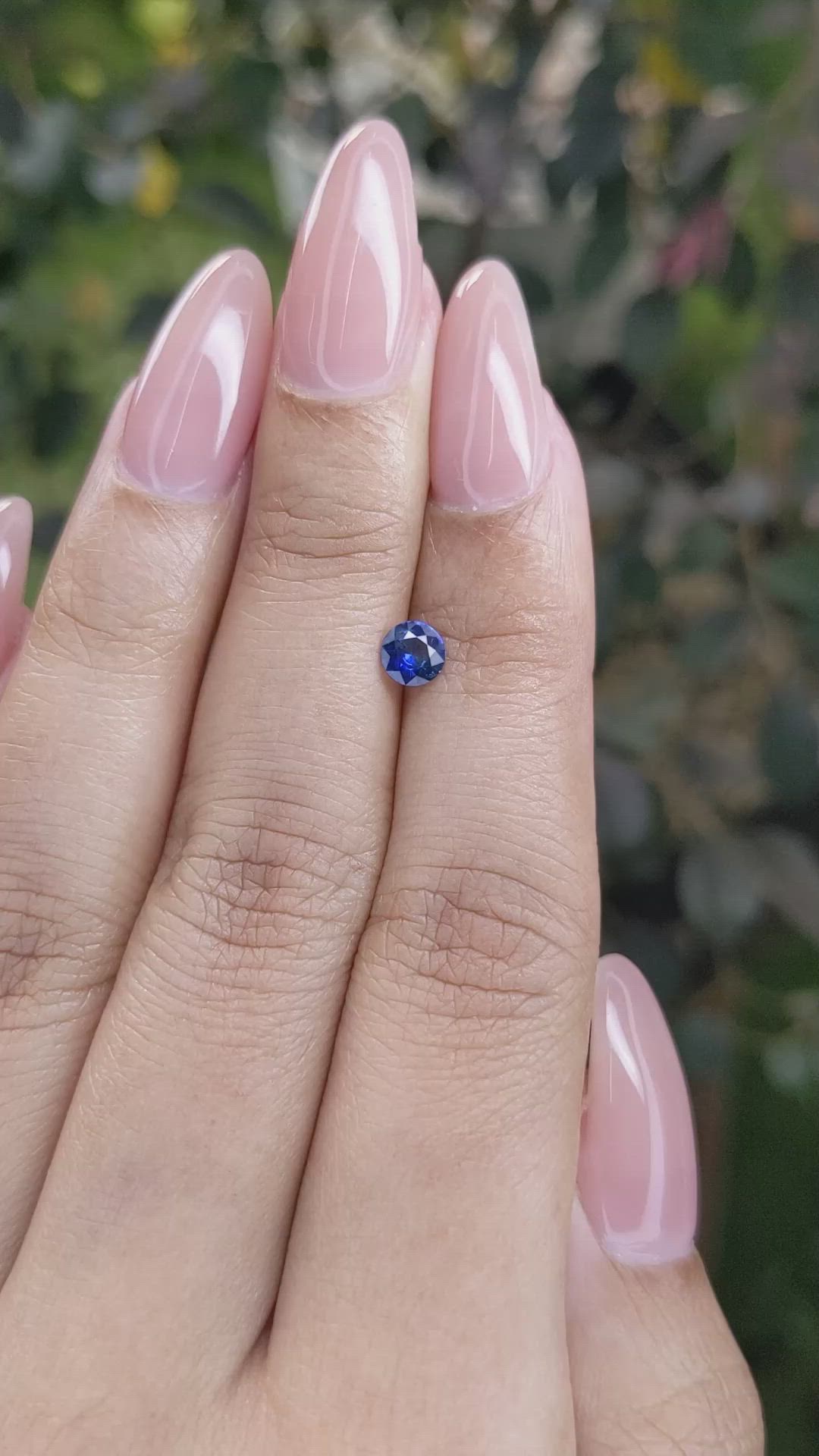 0.38 Ct. Blue Sapphire from Ceylon (Sri Lanka) Size Video