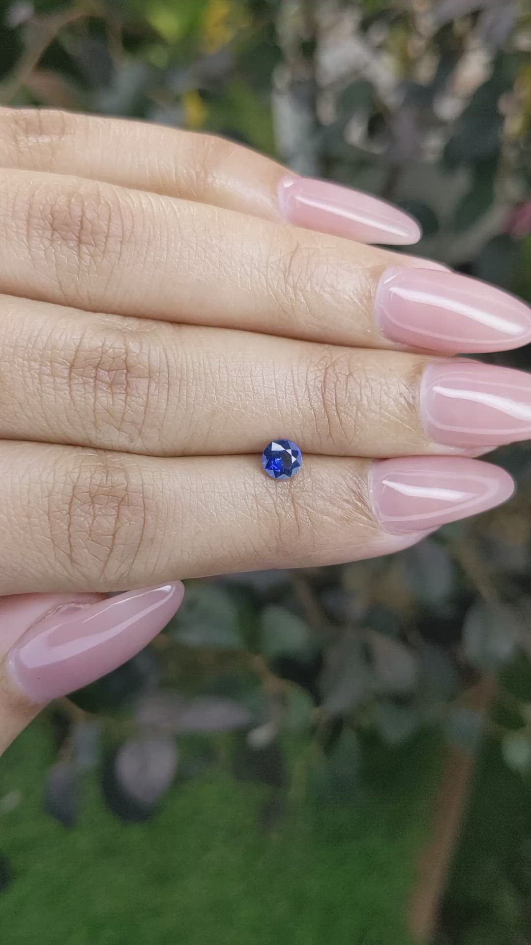 0.38 Ct. Blue Sapphire from Ceylon (Sri Lanka) Size Video
