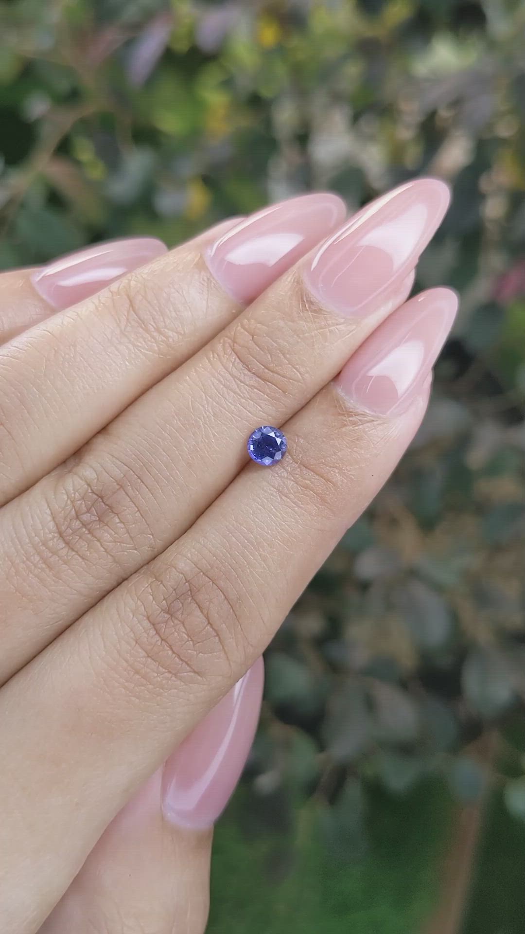 0.44 Ct. Blue Sapphire from Ceylon (Sri Lanka) Size Video