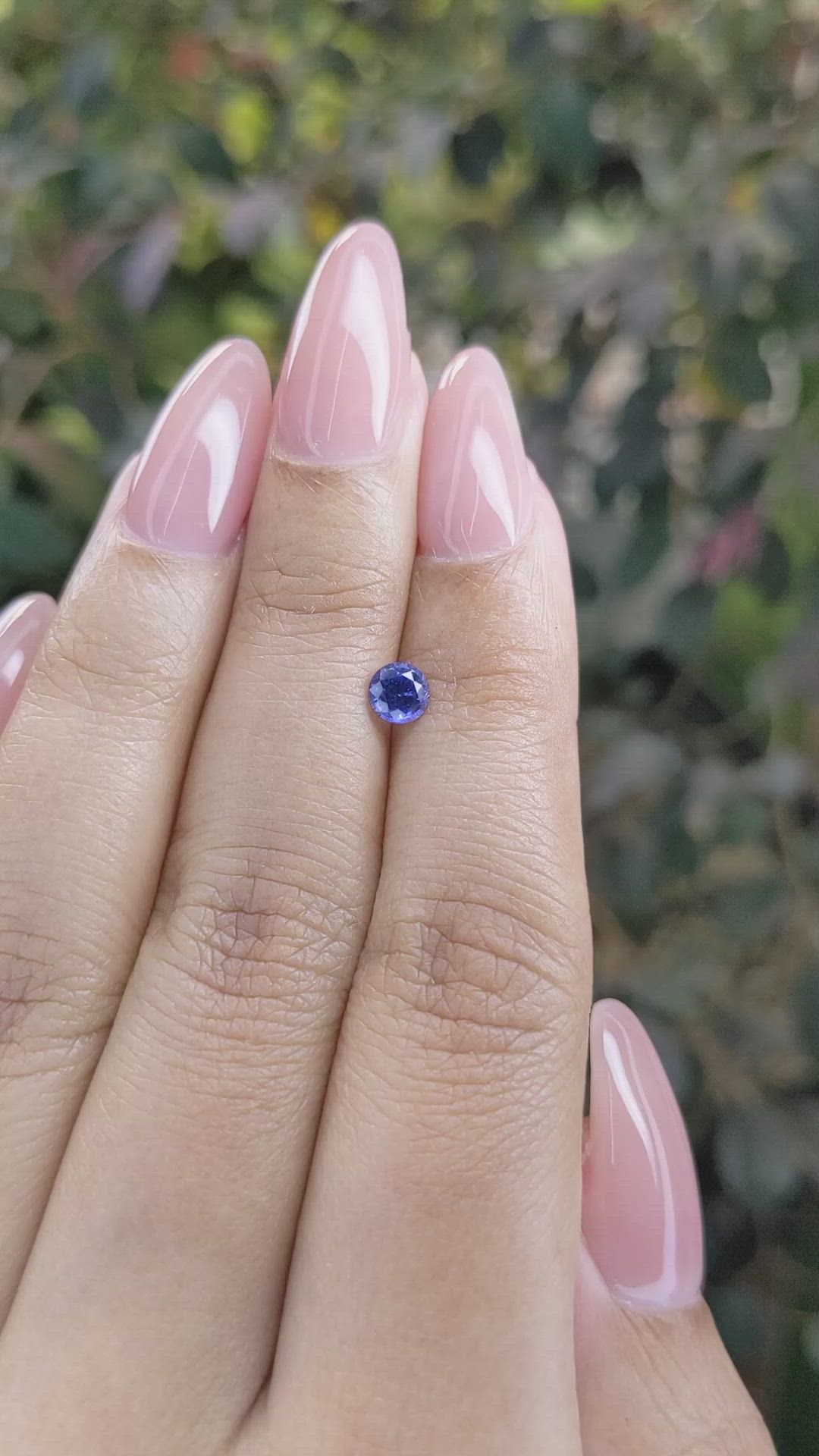 0.44 Ct. Blue Sapphire from Ceylon (Sri Lanka) Size Video
