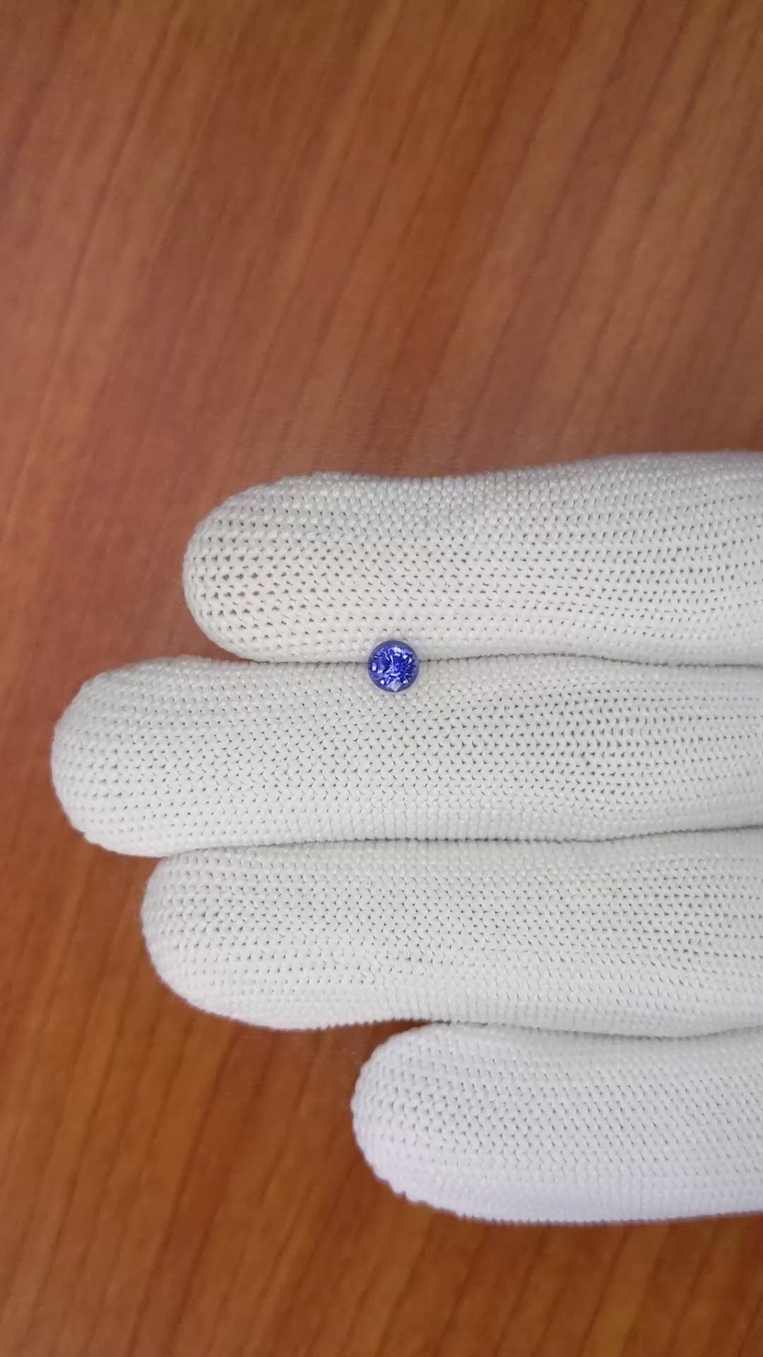 0.44 Ct. Blue Sapphire from Ceylon (Sri Lanka) Size Video