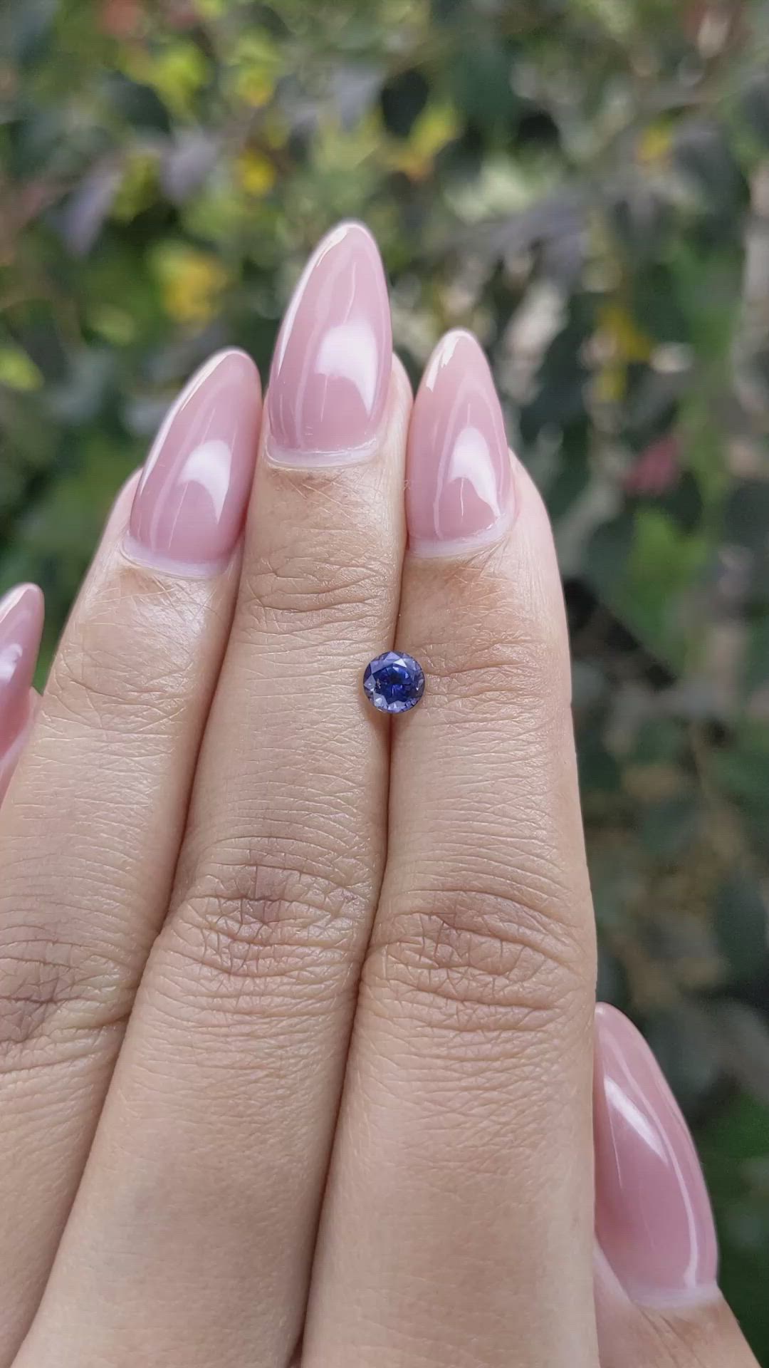 0.59 Ct. Blue Sapphire from Ceylon (Sri Lanka) Size Video