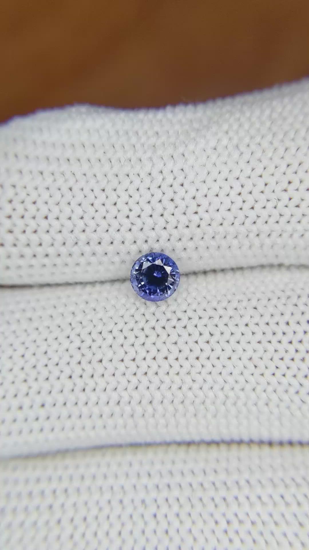 0.59 Ct. Blue Sapphire from Ceylon (Sri Lanka) Size Video