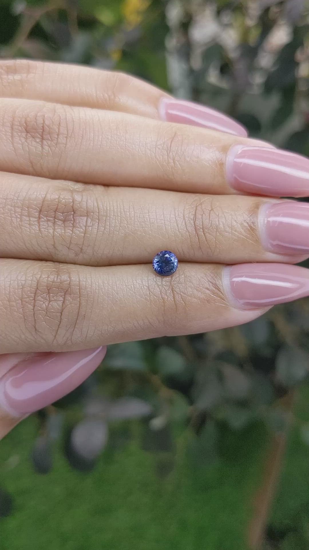 0.59 Ct. Blue Sapphire from Ceylon (Sri Lanka) Size Video