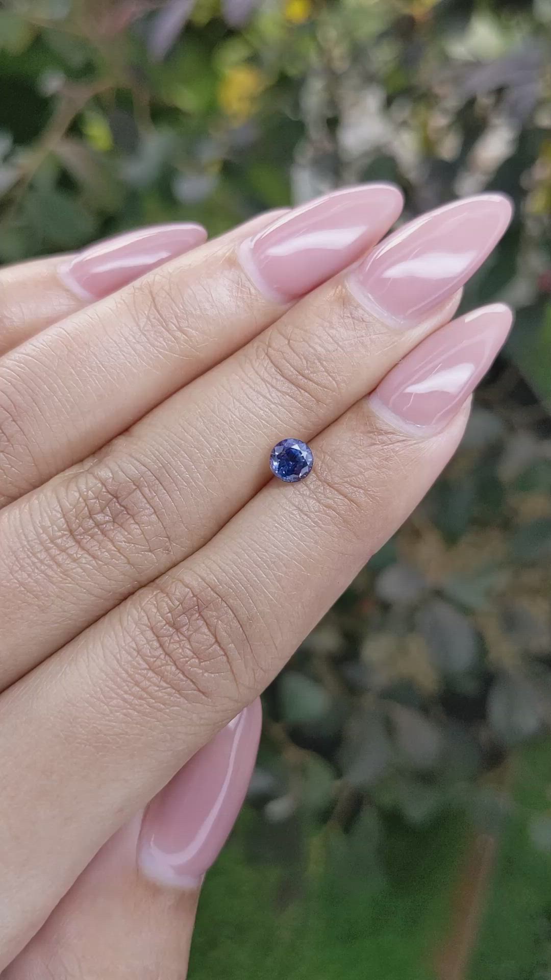 0.59 Ct. Blue Sapphire from Ceylon (Sri Lanka) Size Video