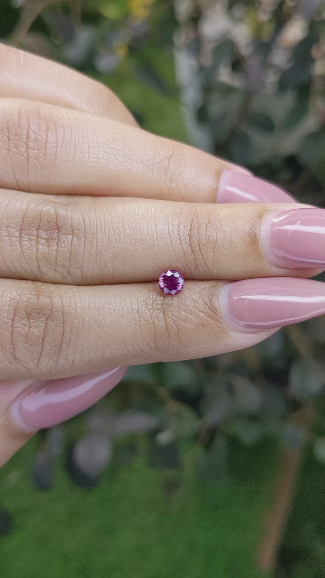 0.44 Ct. Pink Sapphire from Ceylon (Sri Lanka) Size Video