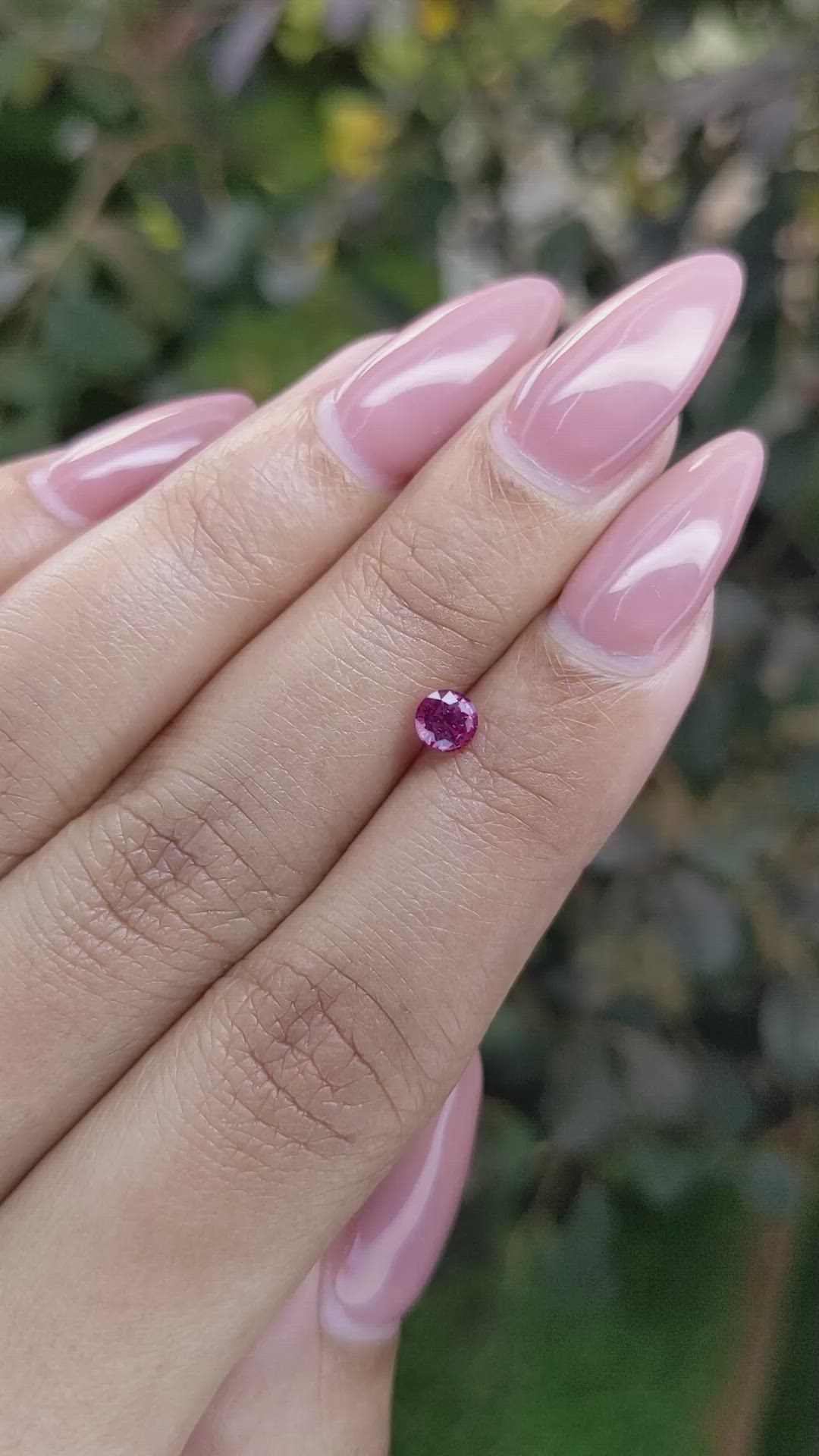 0.44 Ct. Pink Sapphire from Ceylon (Sri Lanka) Size Video