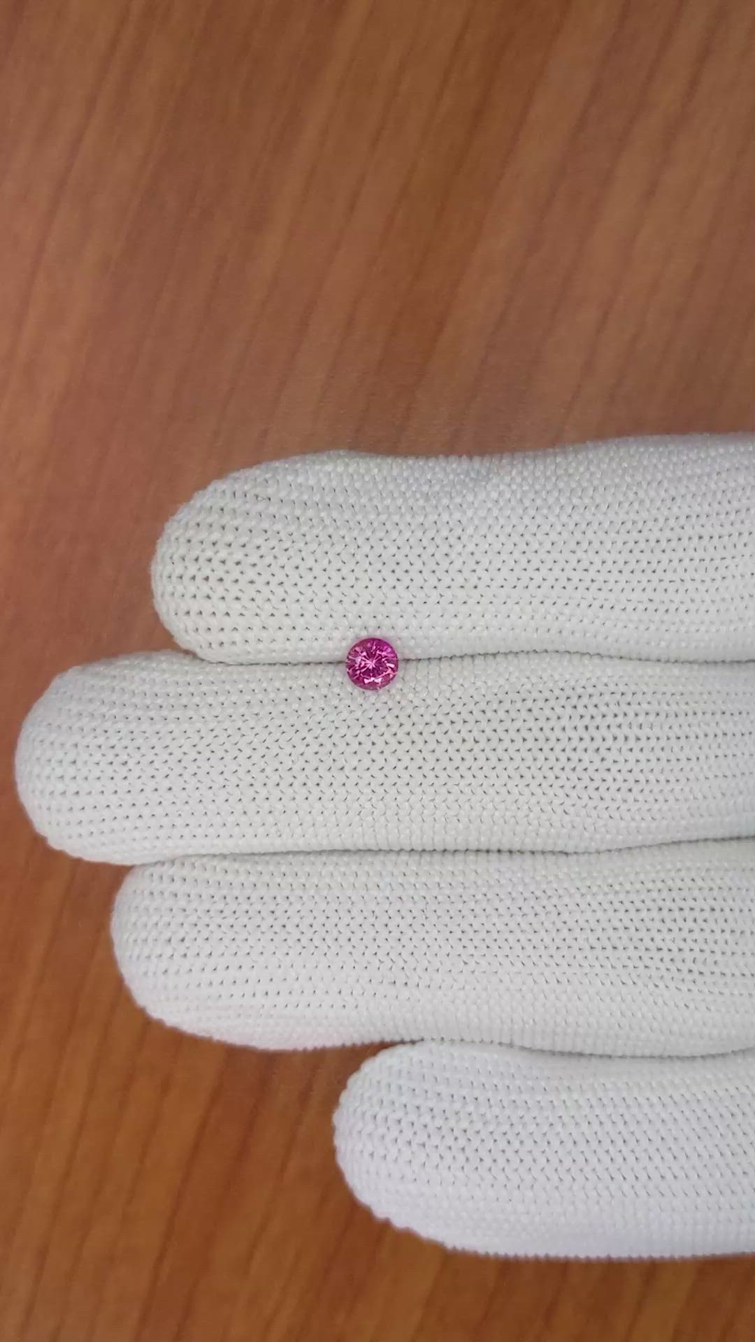 0.44 Ct. Pink Sapphire from Ceylon (Sri Lanka) Size Video