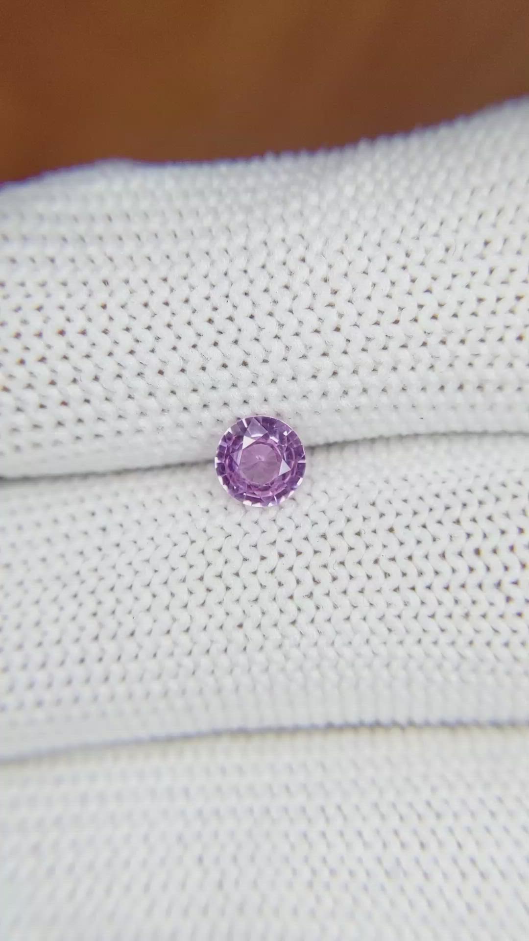 0.54 Ct. Purplish Pink Sapphire from Ceylon (Sri Lanka) Size Video