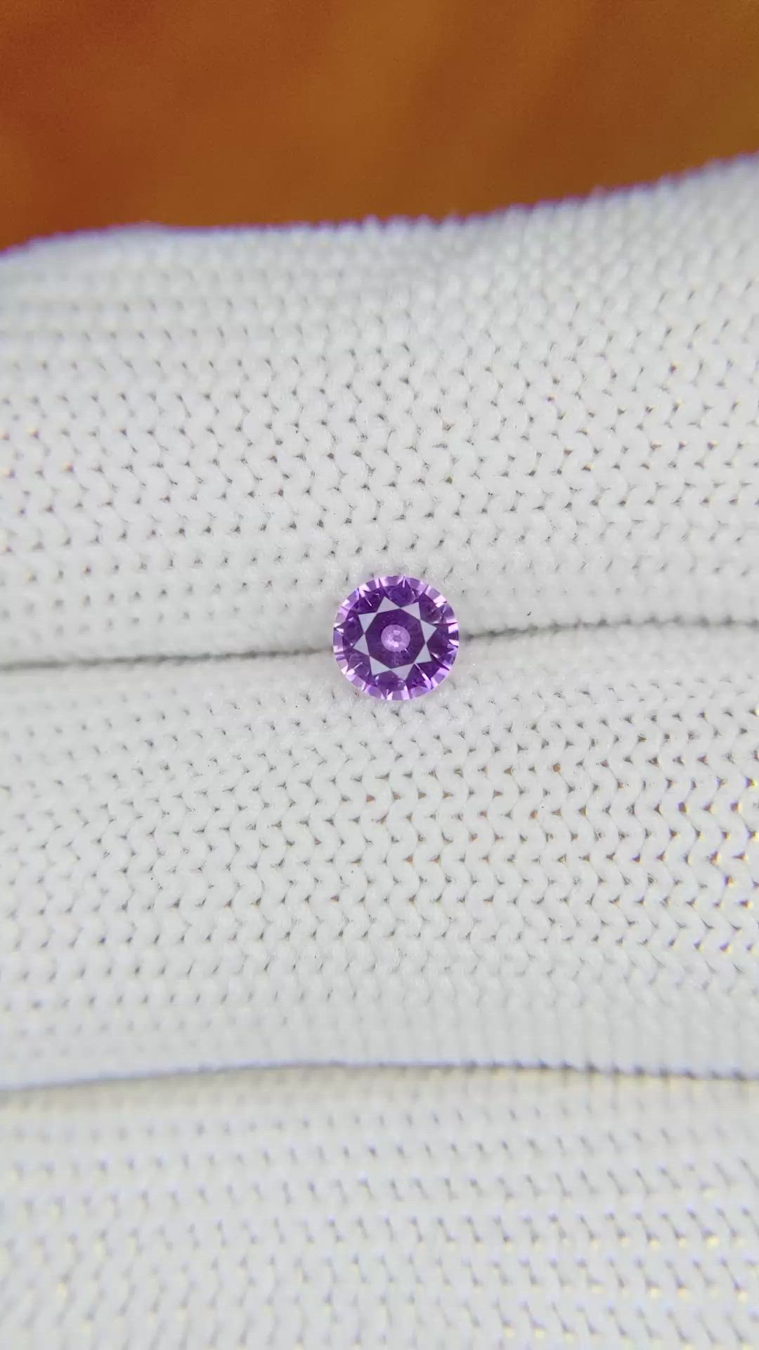 0.53 Ct. Pinkish Purple Sapphire from Ceylon (Sri Lanka) Size Video