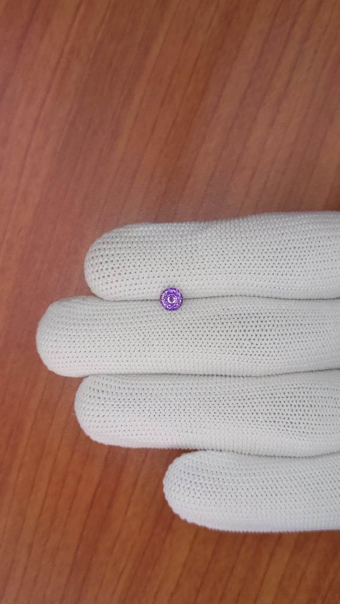 0.53 Ct. Pinkish Purple Sapphire from Ceylon (Sri Lanka) Size Video