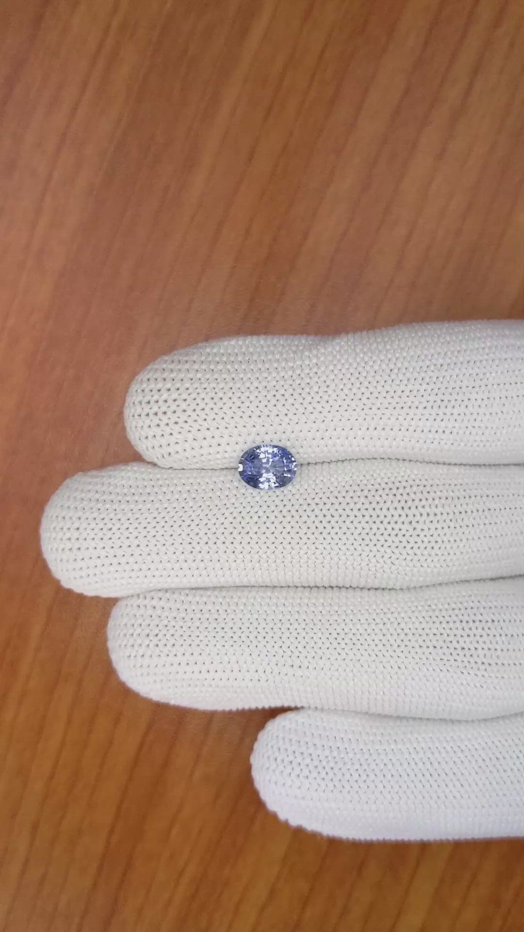 1.21 Ct. Blue Sapphire from Ceylon (Sri Lanka) Size Video