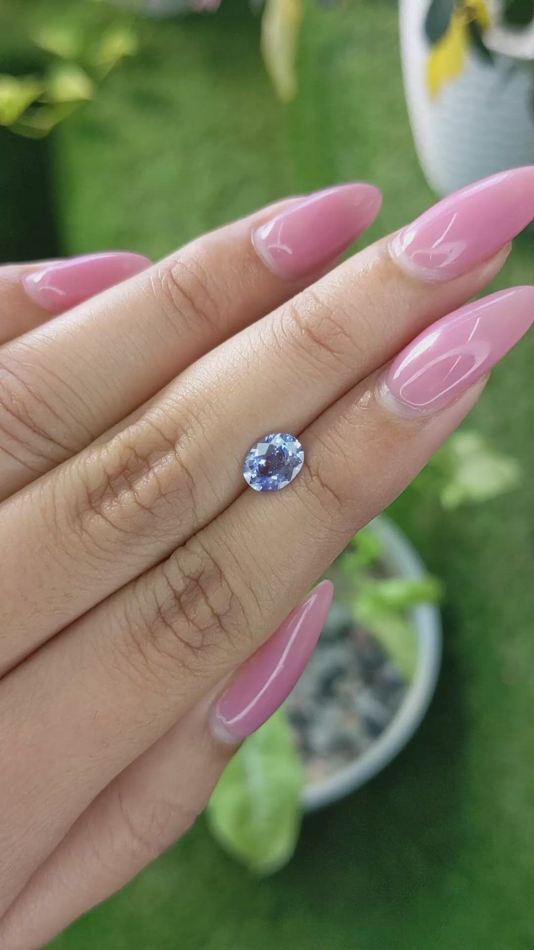 1.21 Ct. Blue Sapphire from Ceylon (Sri Lanka) Size Video