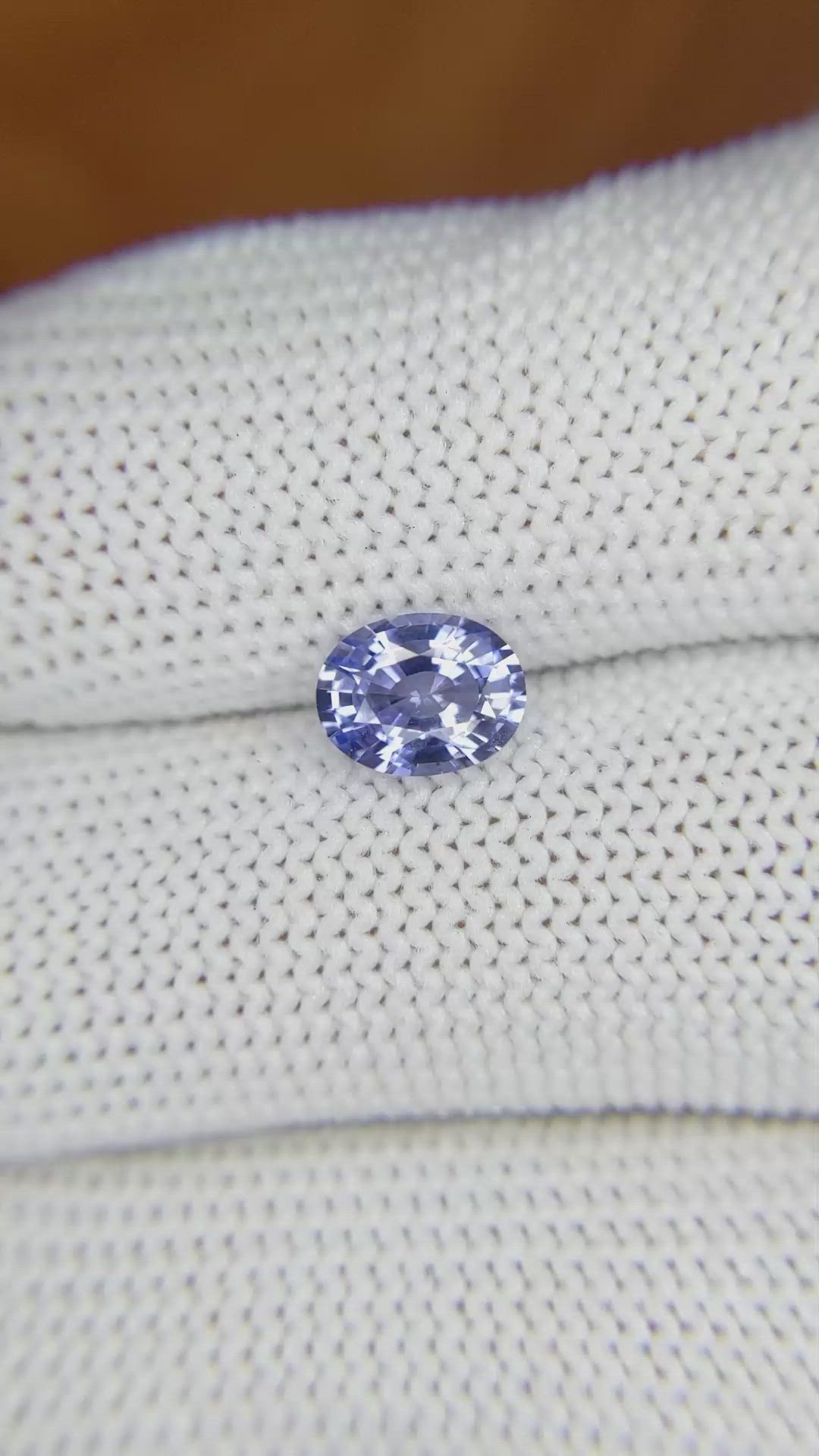 1.21 Ct. Blue Sapphire from Ceylon (Sri Lanka) Size Video