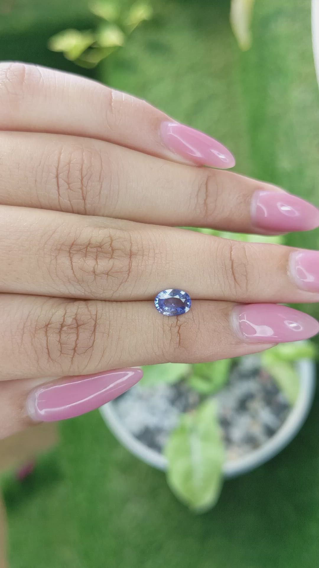 0.81 Ct. Blue Sapphire from Ceylon (Sri Lanka) Size Video