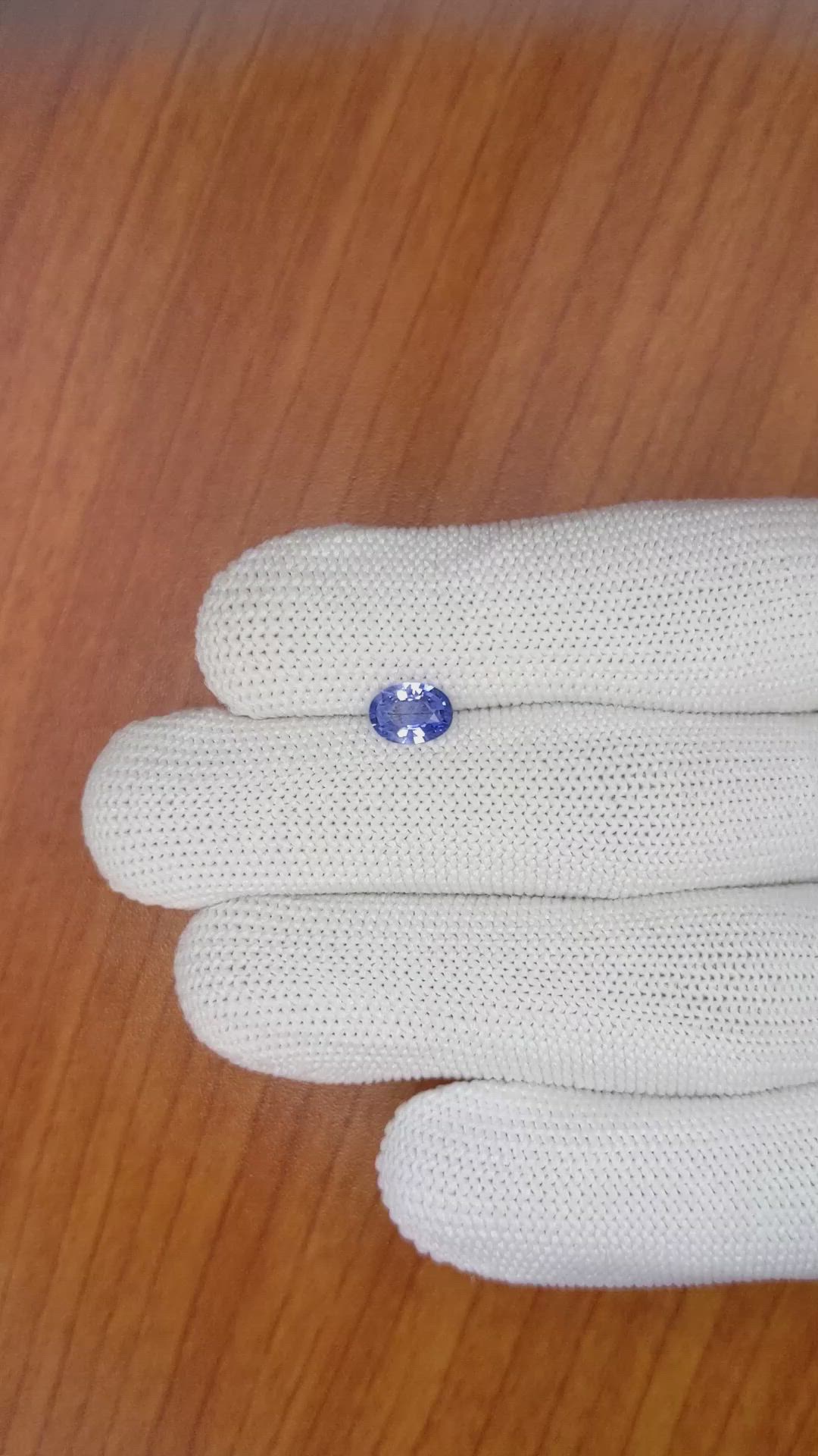 0.81 Ct. Blue Sapphire from Ceylon (Sri Lanka) Size Video