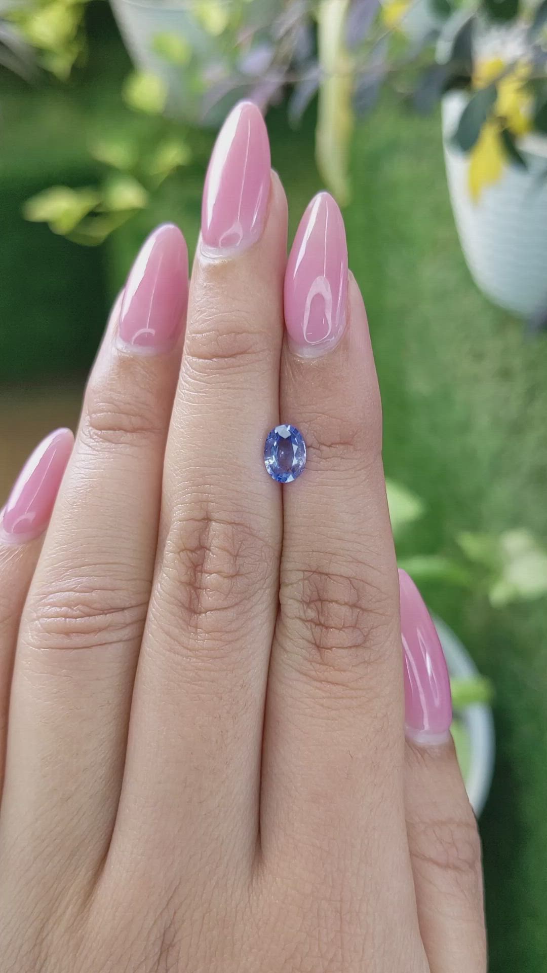 0.81 Ct. Blue Sapphire from Ceylon (Sri Lanka) Size Video