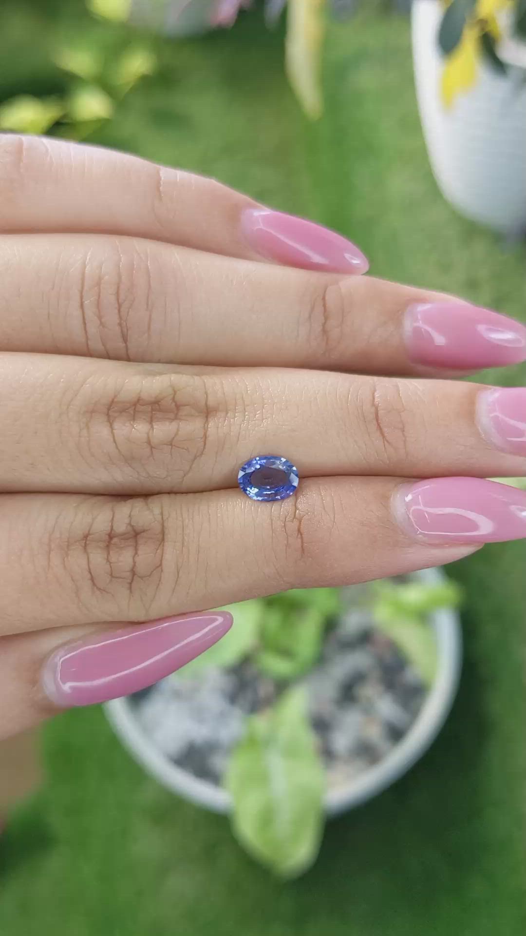 0.79 Ct. Blue Sapphire from Ceylon (Sri Lanka) Size Video