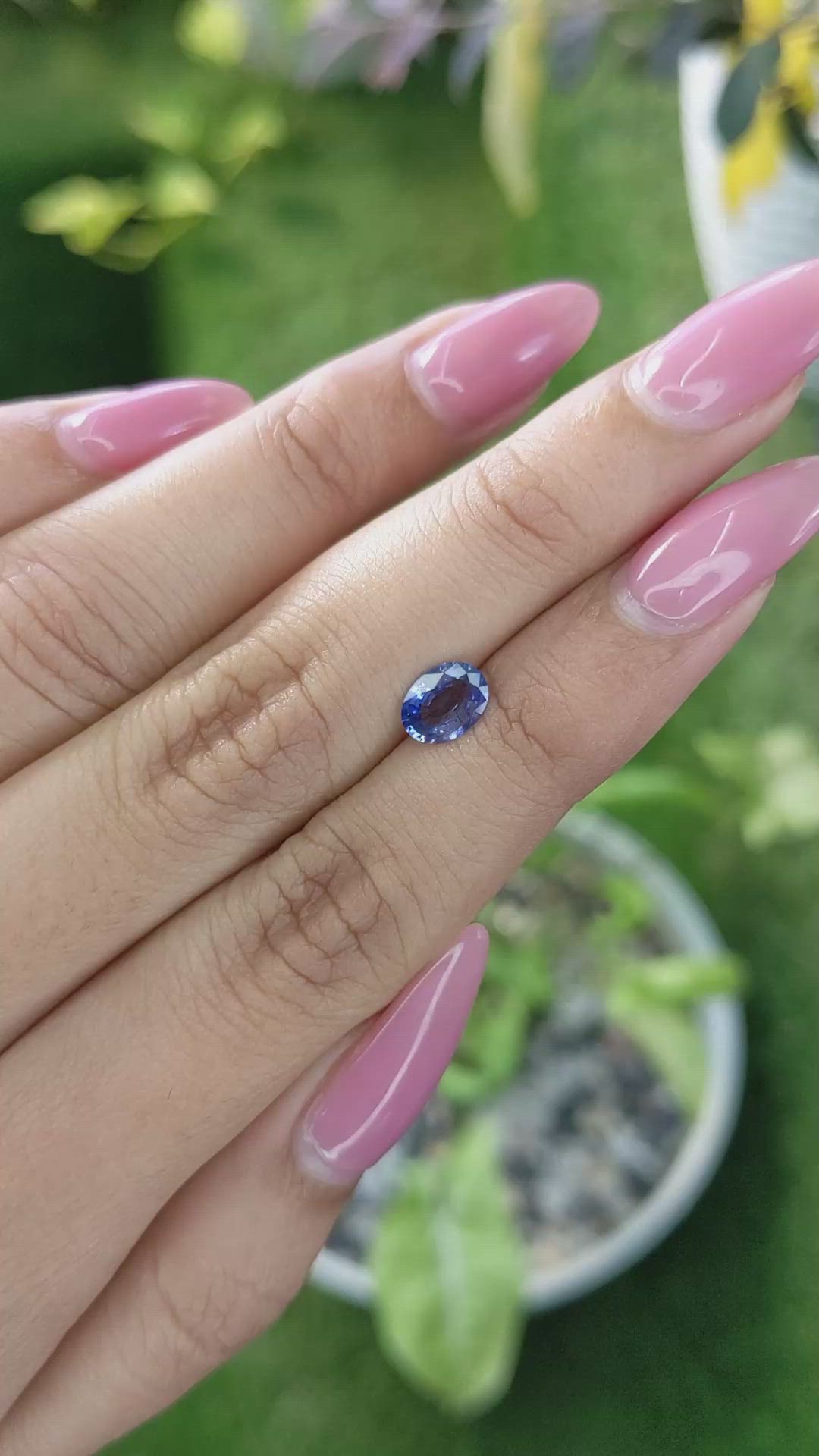 0.79 Ct. Blue Sapphire from Ceylon (Sri Lanka) Size Video