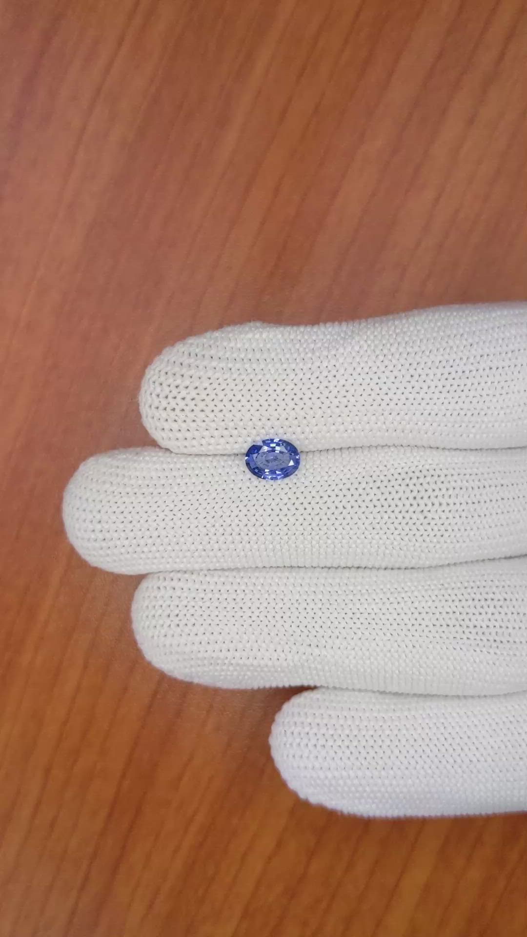 0.79 Ct. Blue Sapphire from Ceylon (Sri Lanka) Size Video