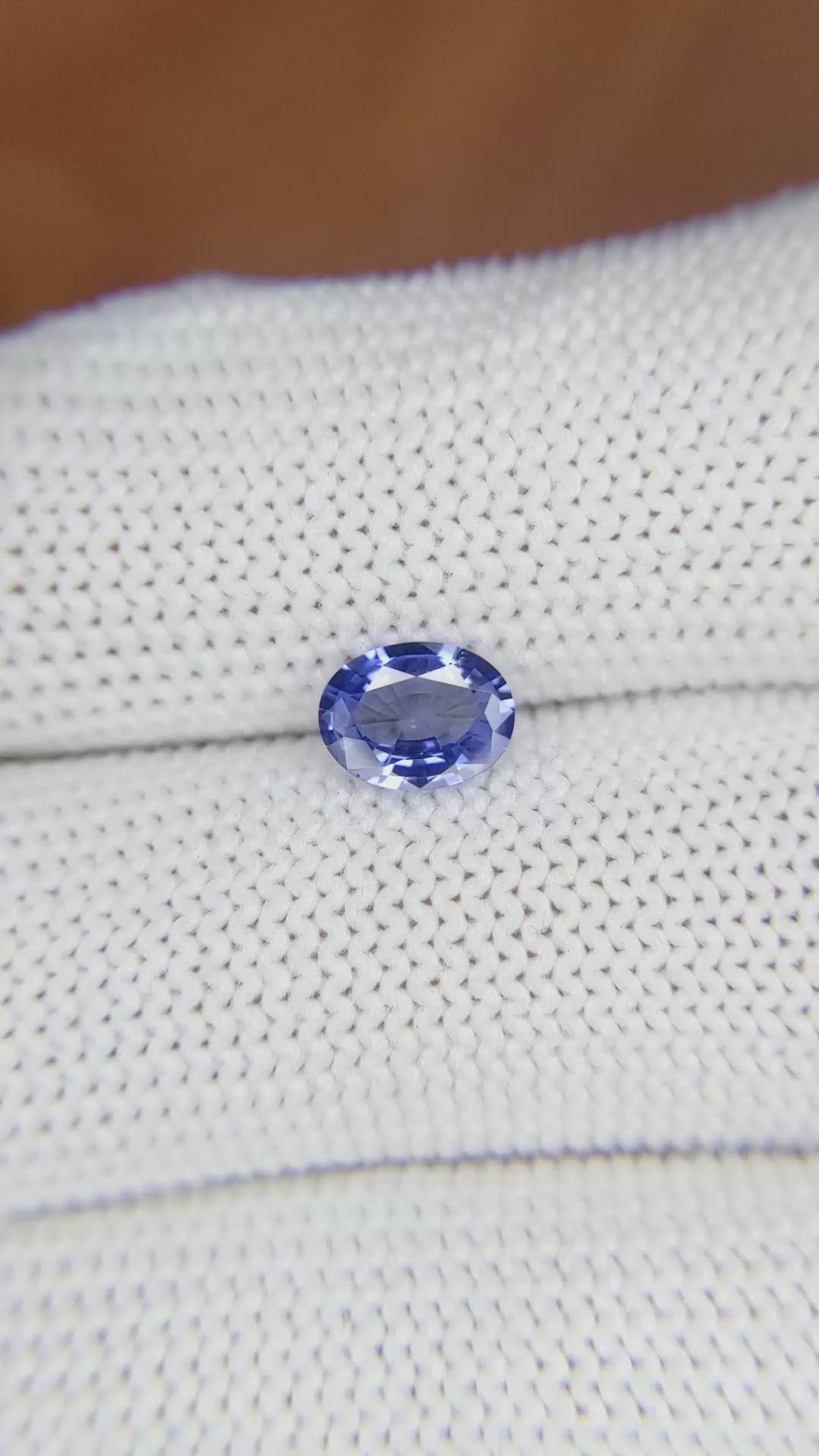 0.79 Ct. Blue Sapphire from Ceylon (Sri Lanka) Size Video