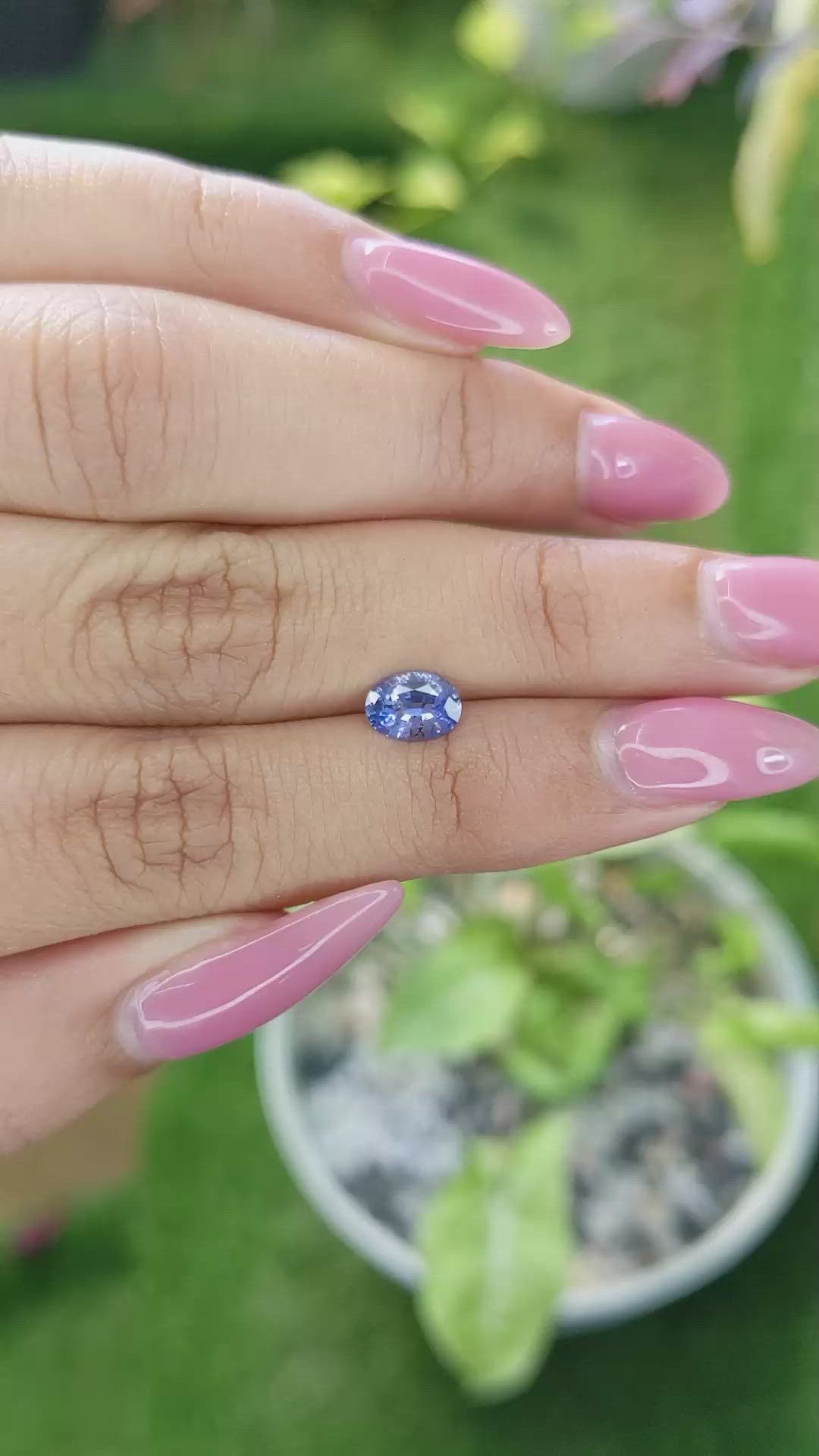 0.83 Ct. Blue Sapphire from Ceylon (Sri Lanka) Size Video