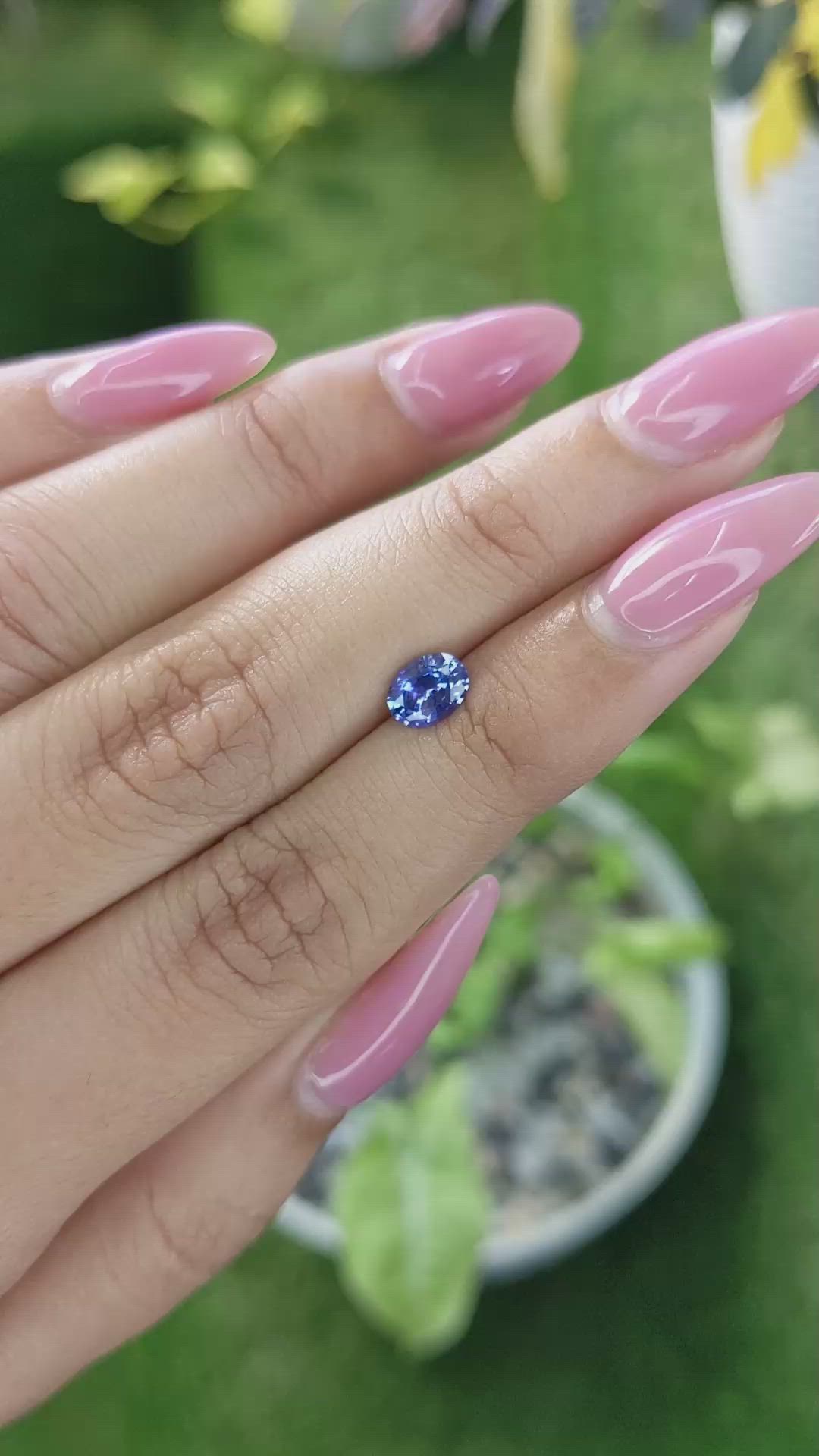 0.78 Ct. Blue Sapphire from Ceylon (Sri Lanka) Size Video