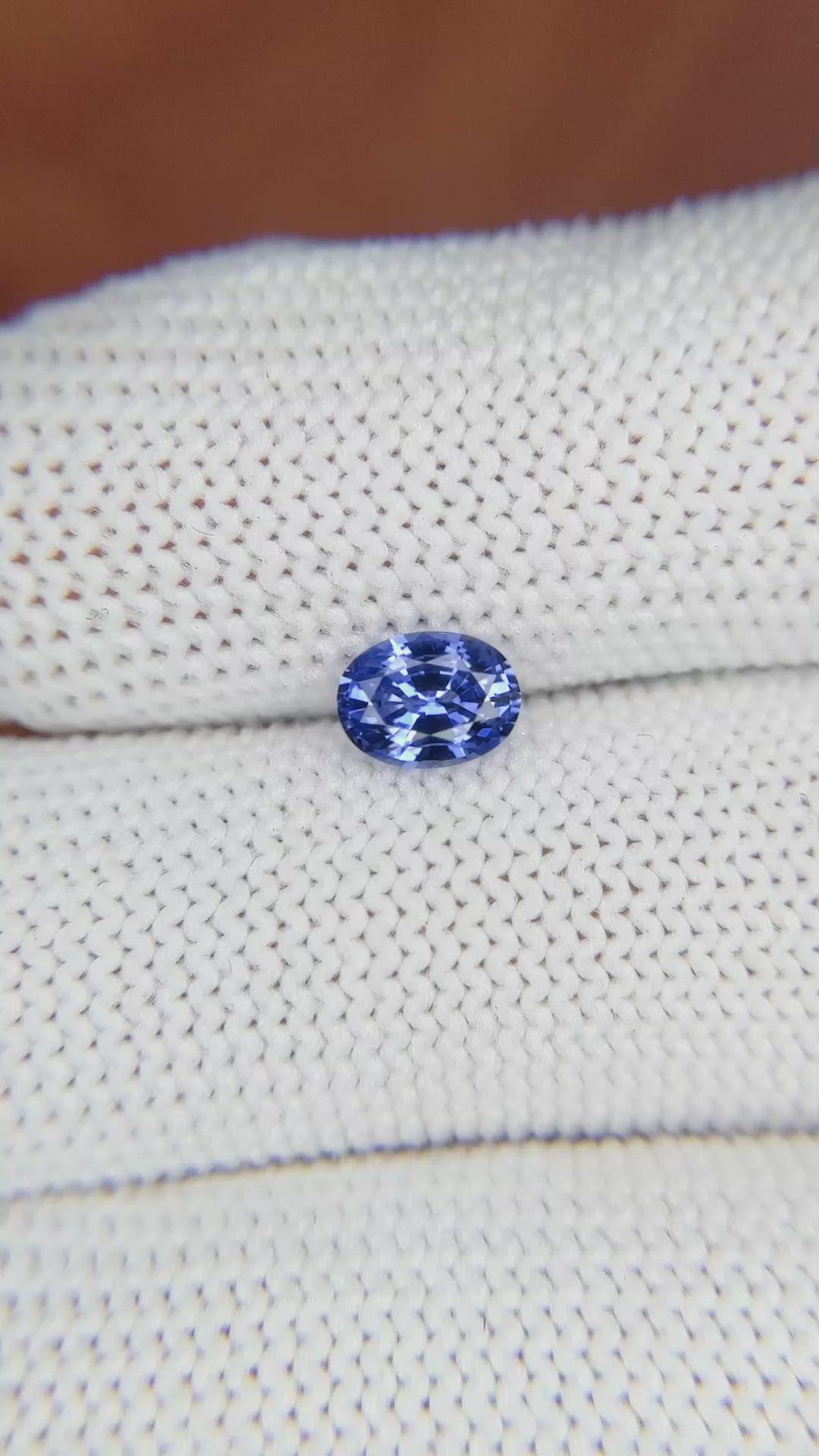0.78 Ct. Blue Sapphire from Ceylon (Sri Lanka) Size Video