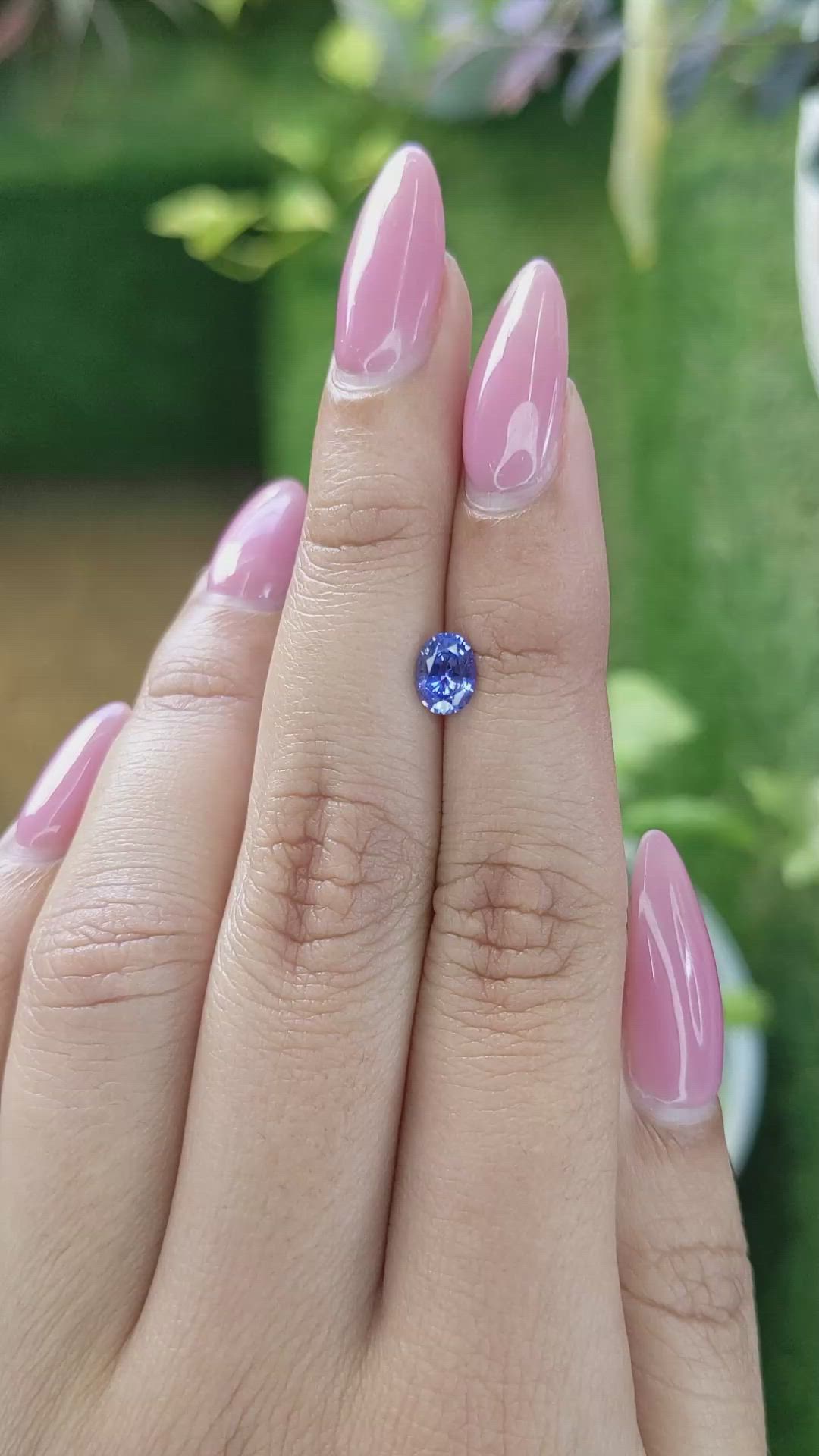 0.78 Ct. Blue Sapphire from Ceylon (Sri Lanka) Size Video