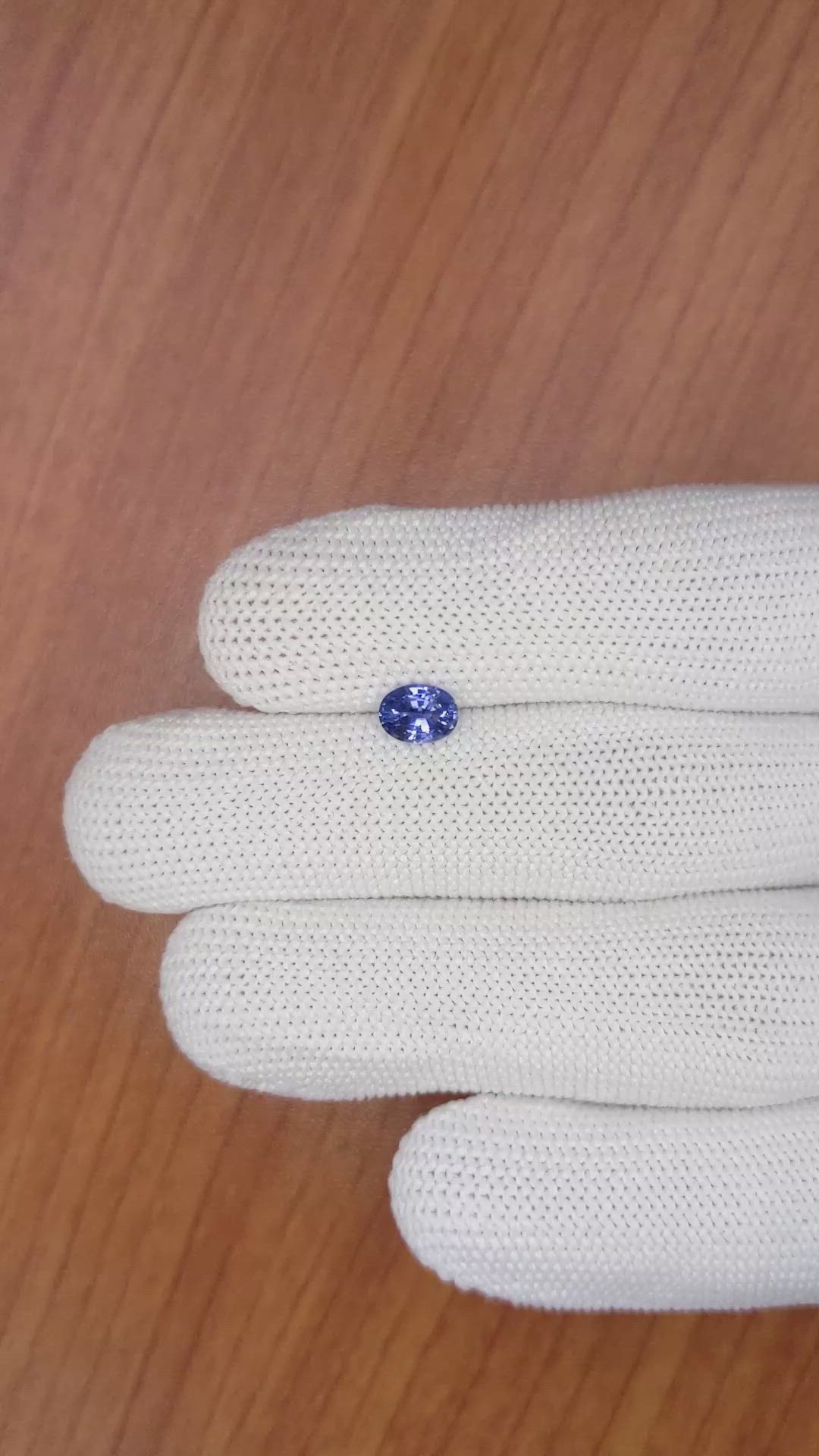 0.78 Ct. Blue Sapphire from Ceylon (Sri Lanka) Size Video