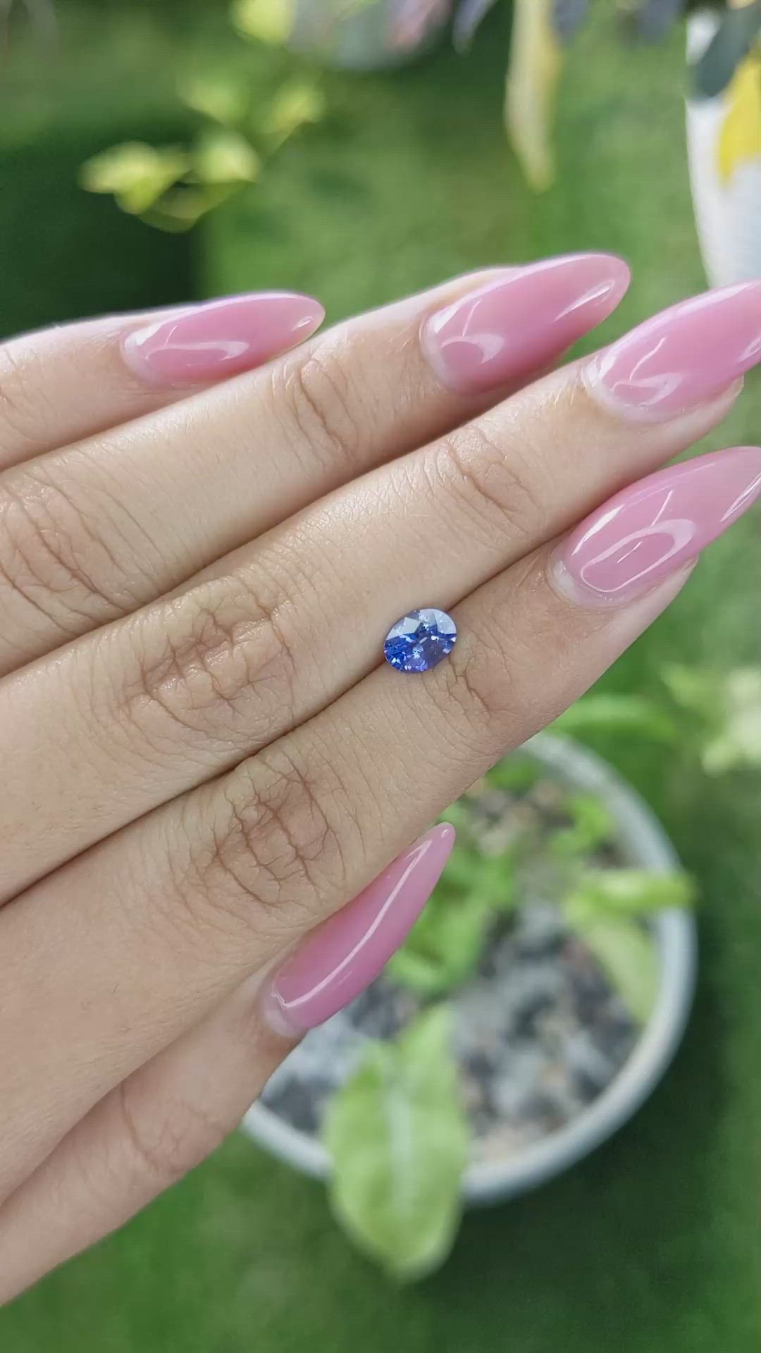 0.68 Ct. Blue Sapphire from Ceylon (Sri Lanka) Size Video