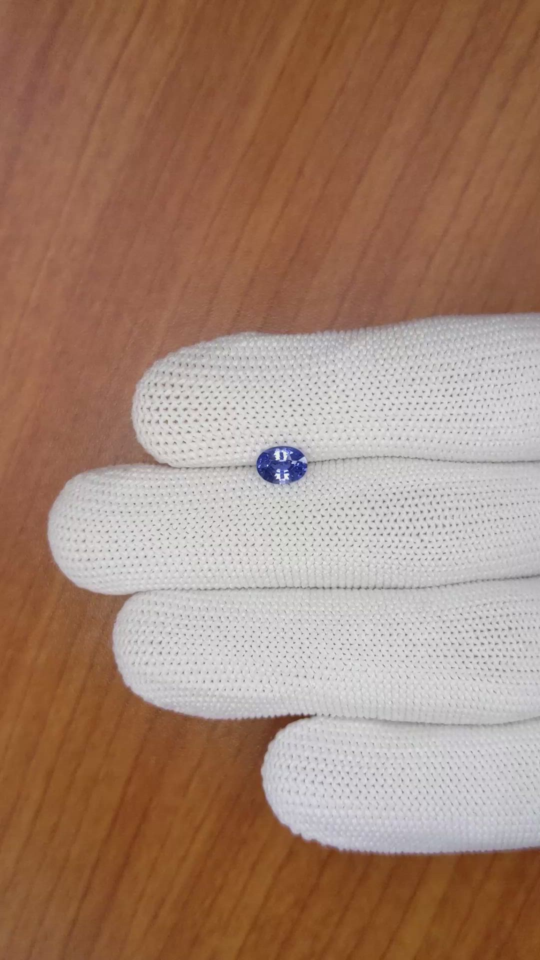 0.68 Ct. Blue Sapphire from Ceylon (Sri Lanka) Size Video