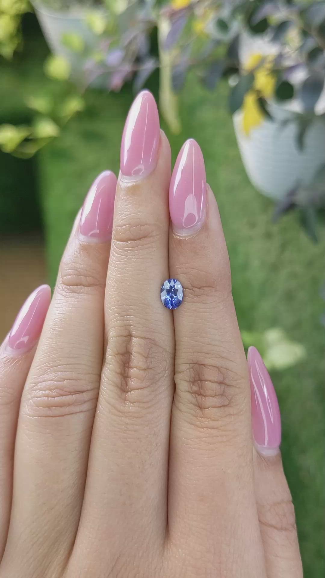 0.68 Ct. Blue Sapphire from Ceylon (Sri Lanka) Size Video