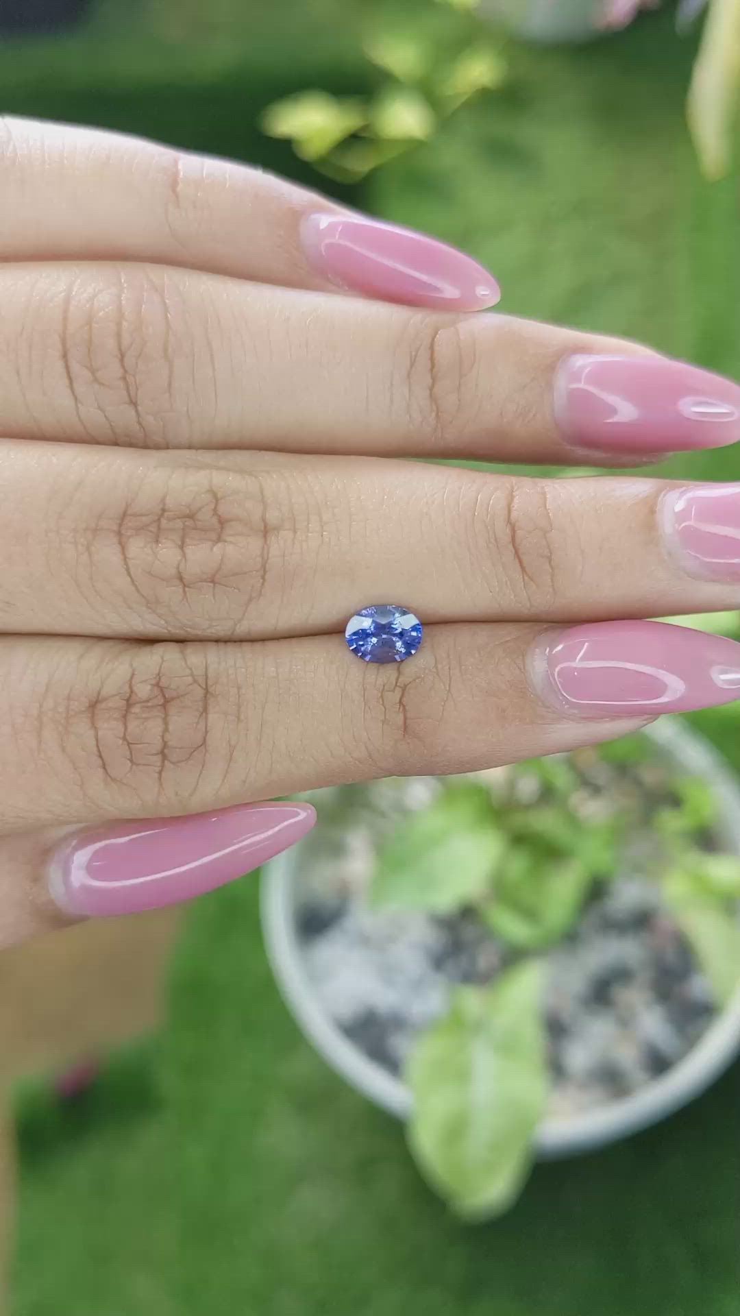 0.68 Ct. Blue Sapphire from Ceylon (Sri Lanka) Size Video