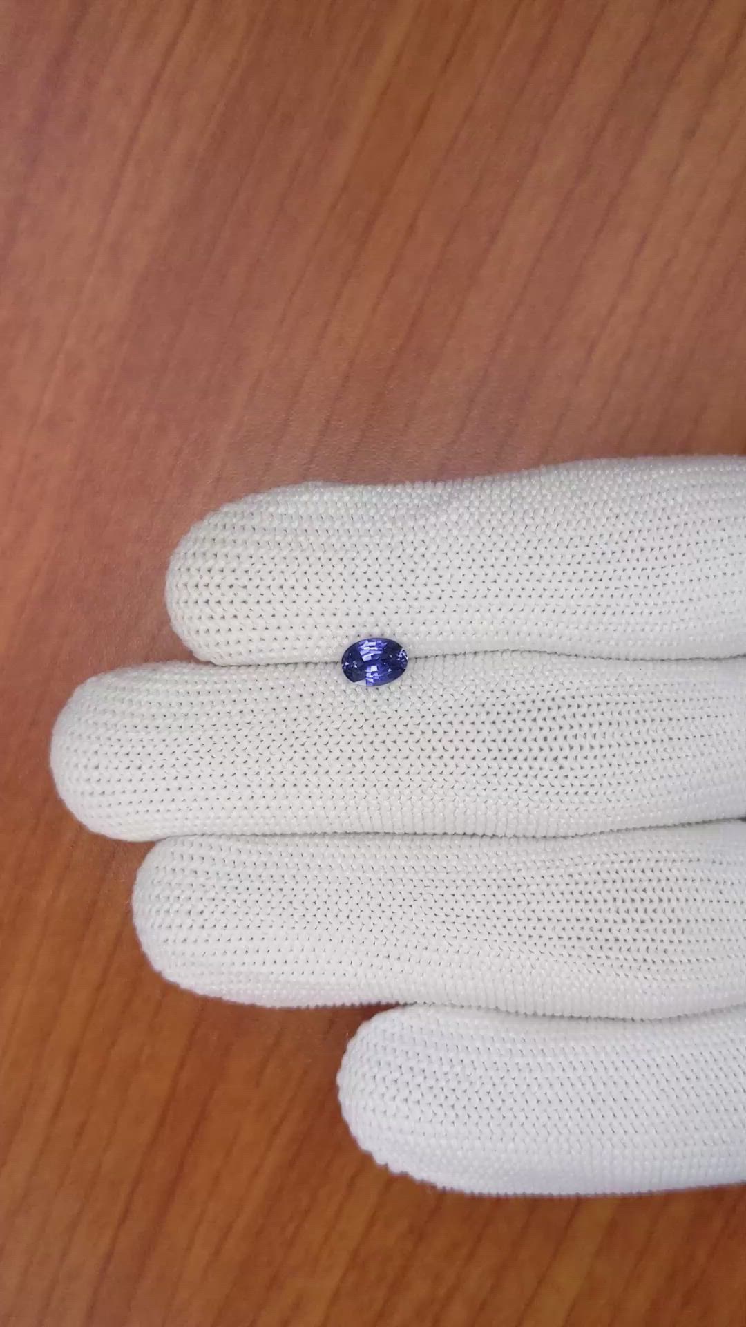 0.62 Ct. Blue Sapphire from Ceylon (Sri Lanka) Size Video