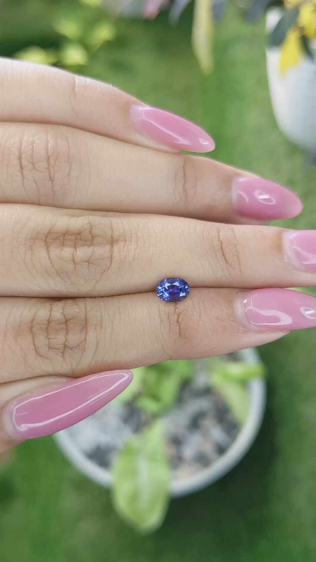 0.62 Ct. Blue Sapphire from Ceylon (Sri Lanka) Size Video