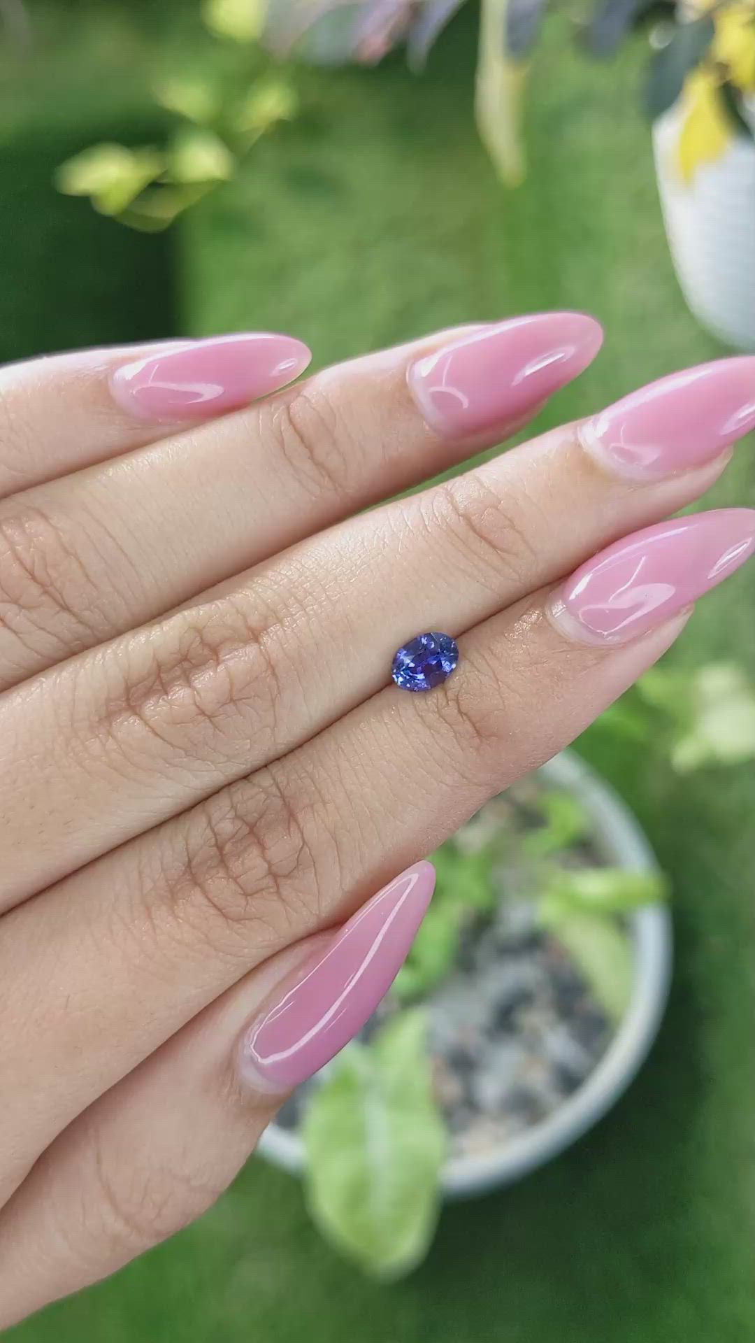0.62 Ct. Blue Sapphire from Ceylon (Sri Lanka) Size Video