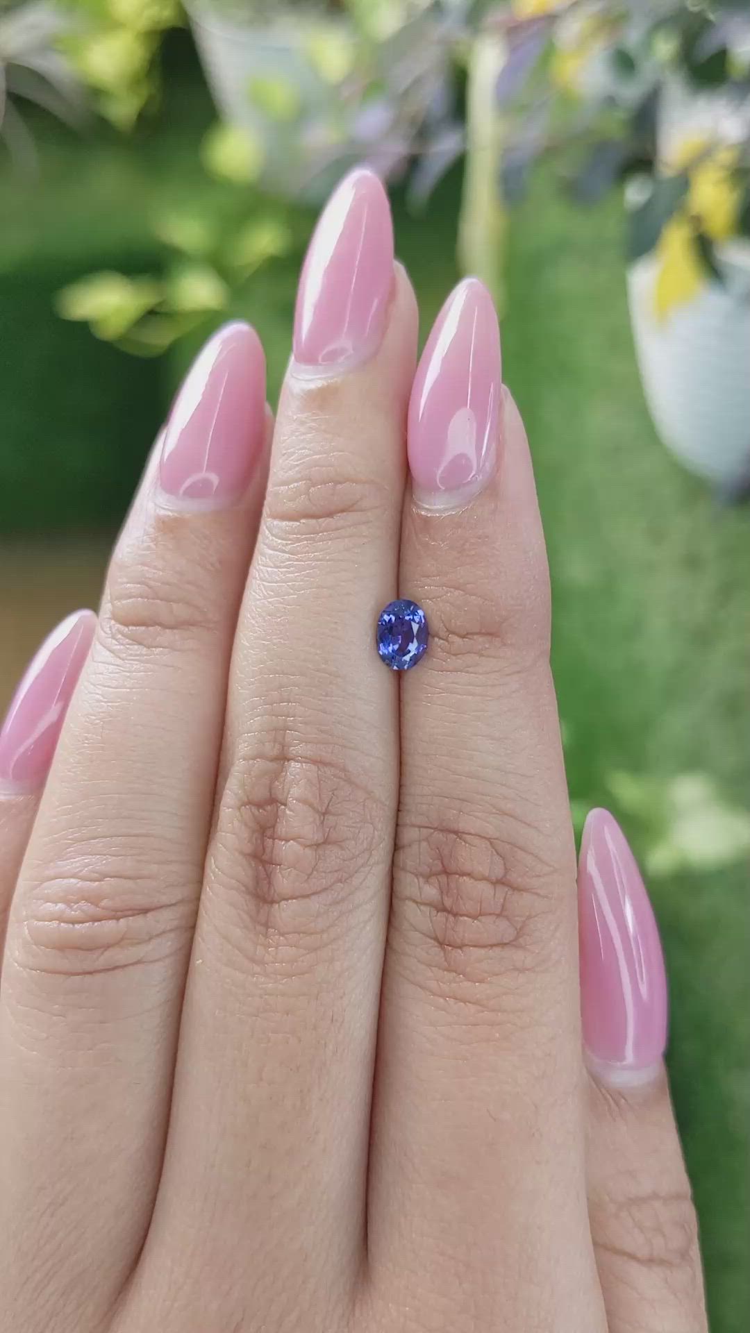 0.62 Ct. Blue Sapphire from Ceylon (Sri Lanka) Size Video