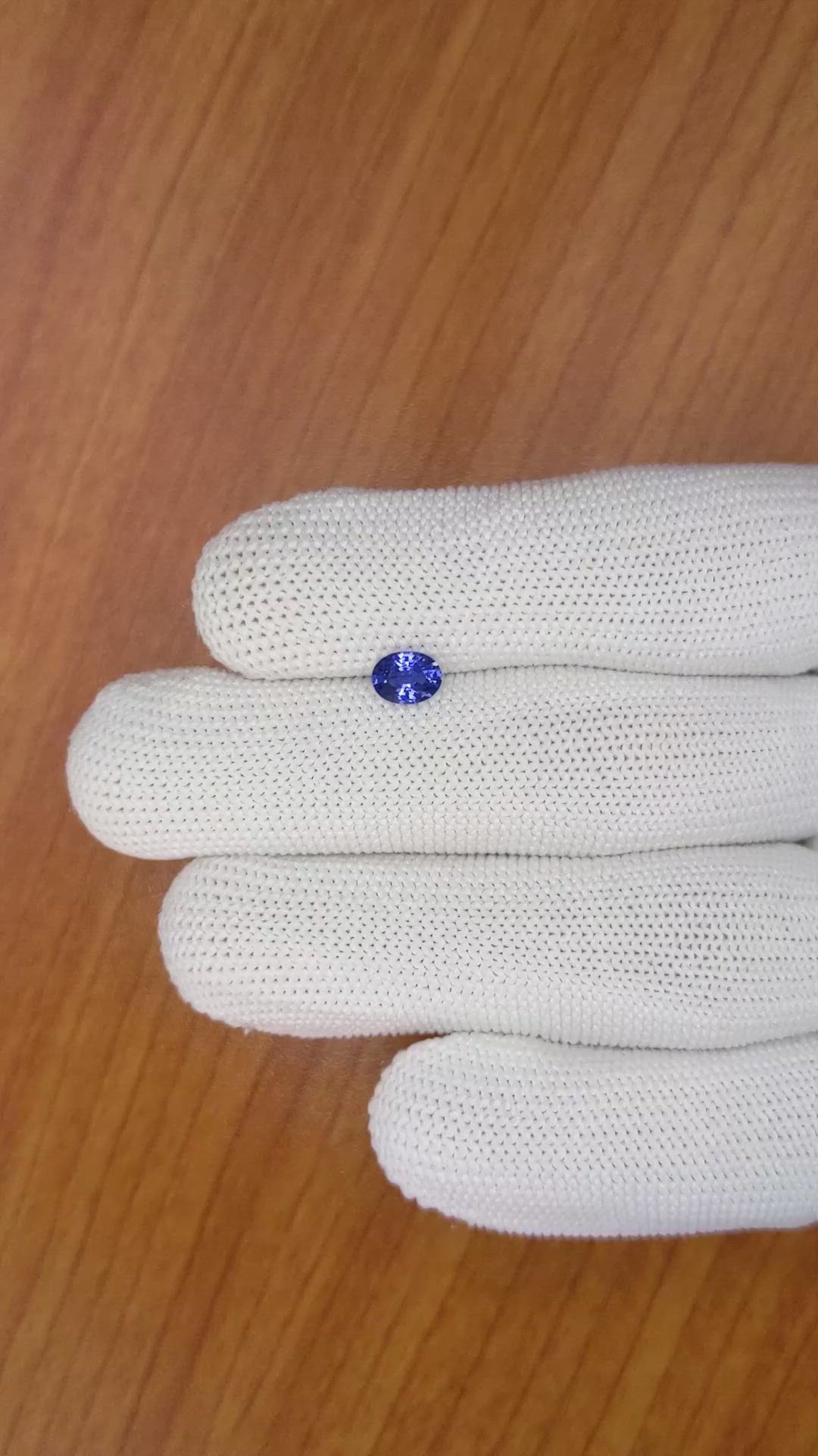 0.64 Ct. Blue Sapphire from Ceylon (Sri Lanka) Size Video
