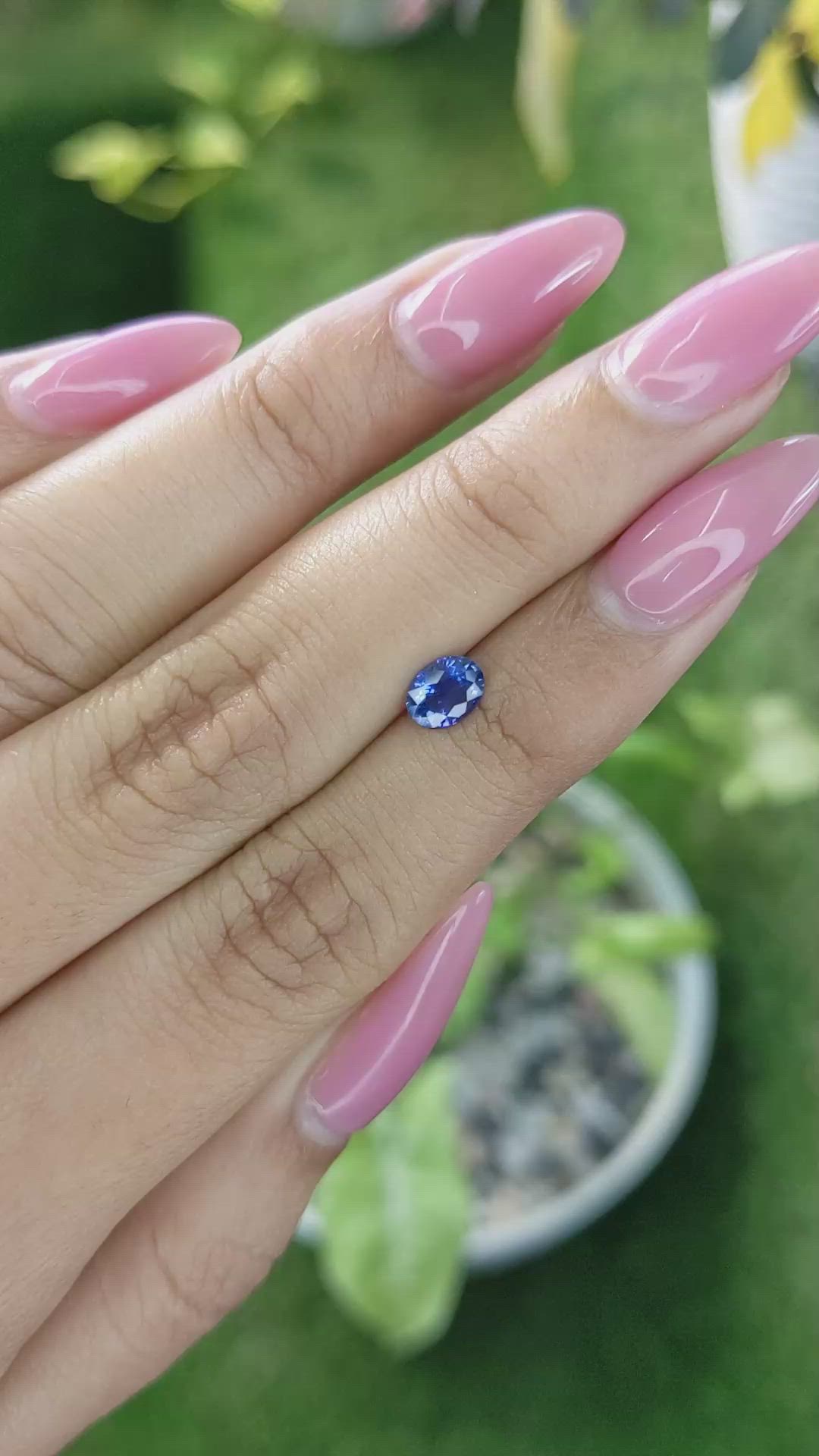 0.64 Ct. Blue Sapphire from Ceylon (Sri Lanka) Size Video