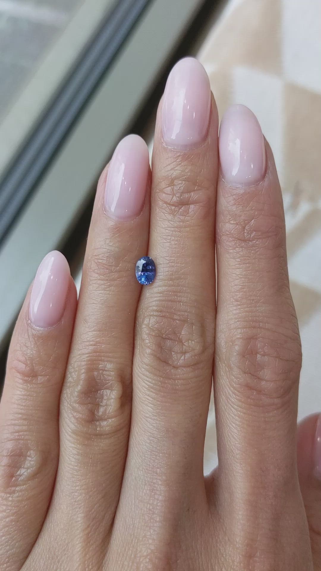 0.59 Ct. Blue Sapphire from Ceylon (Sri Lanka) Size Video