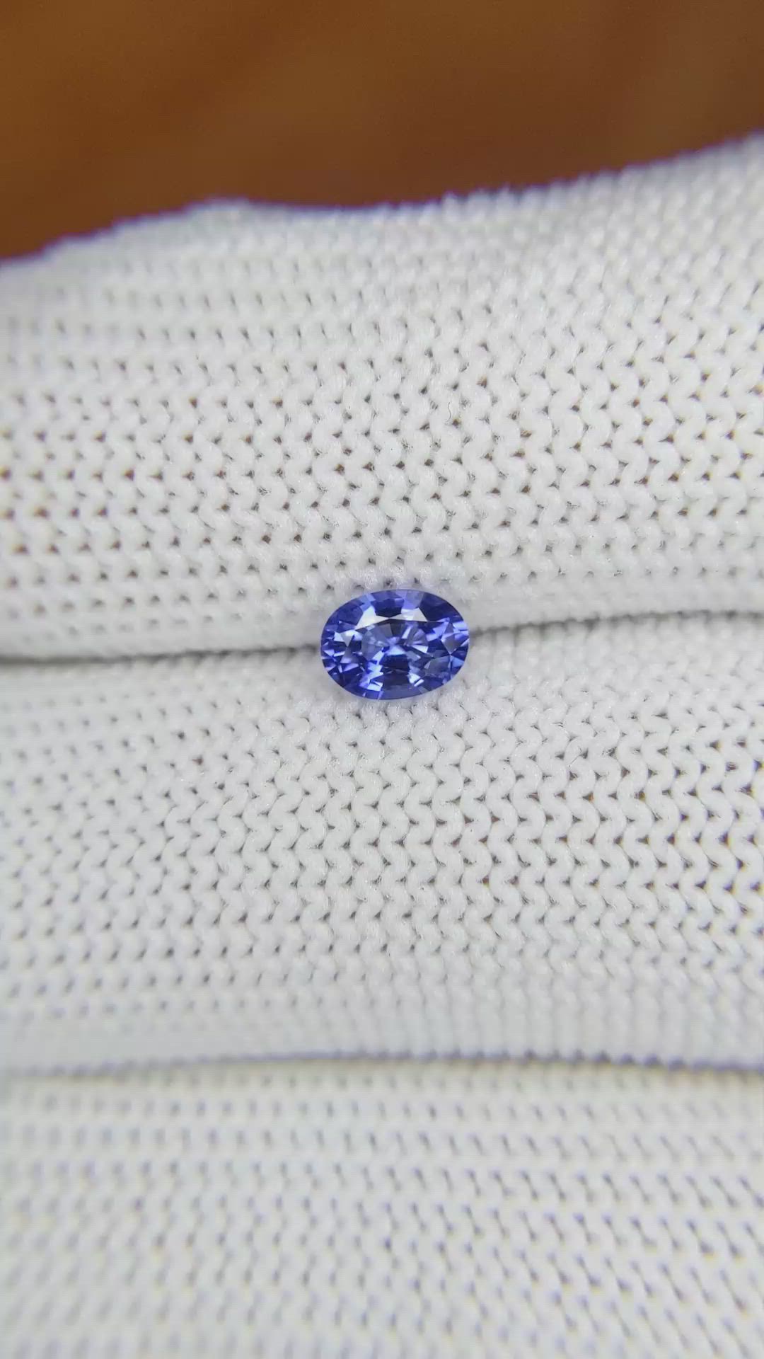 0.53 Ct. Blue Sapphire from Ceylon (Sri Lanka) Size Video
