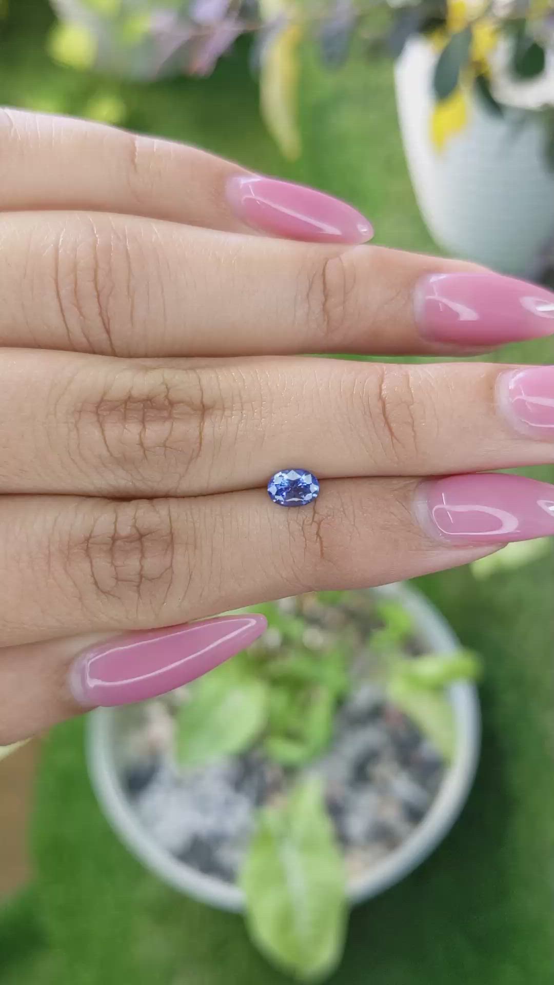 0.53 Ct. Blue Sapphire from Ceylon (Sri Lanka) Size Video