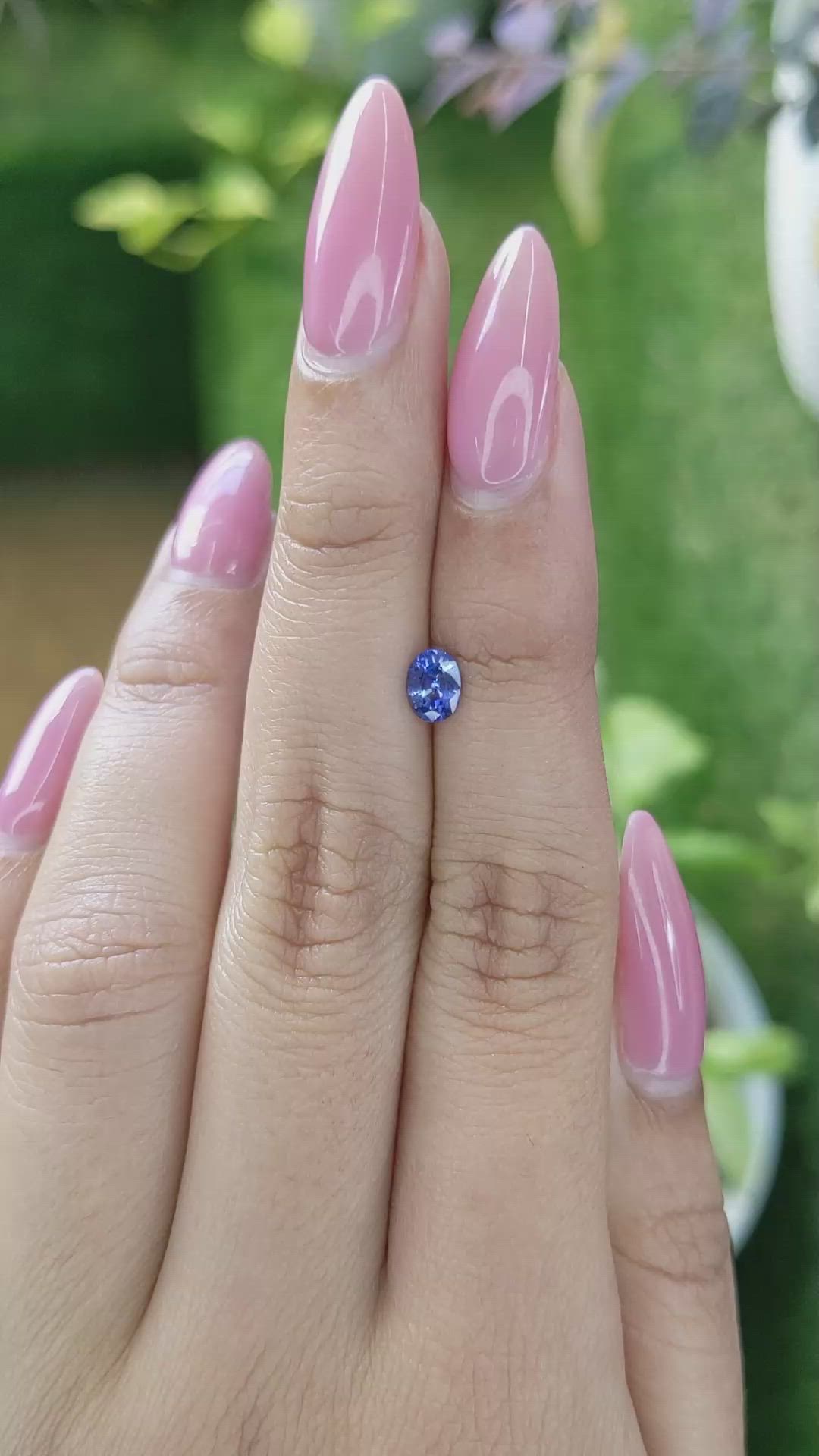 0.53 Ct. Blue Sapphire from Ceylon (Sri Lanka) Size Video