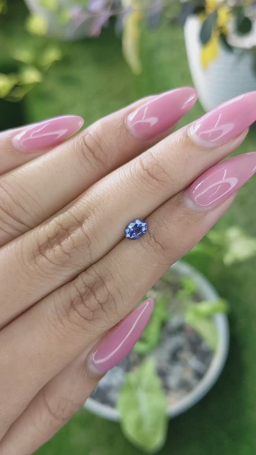 0.53 Ct. Blue Sapphire from Ceylon (Sri Lanka) Size Video