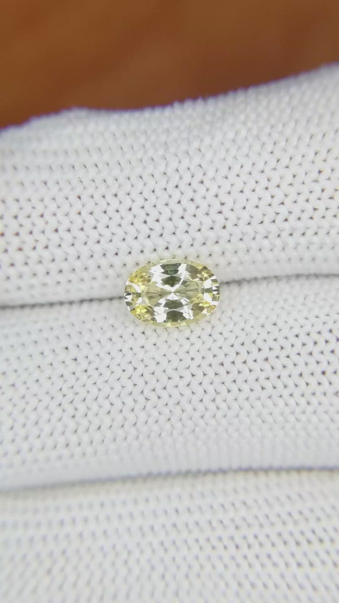 1.46 Ct. Yellow Sapphire from Ceylon (Sri Lanka) Size Video